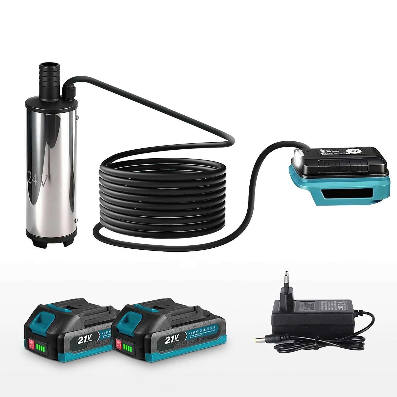 Bomba de agua portátil Makita 18 V 21 V 5 m para piscinas acuarios fuentes