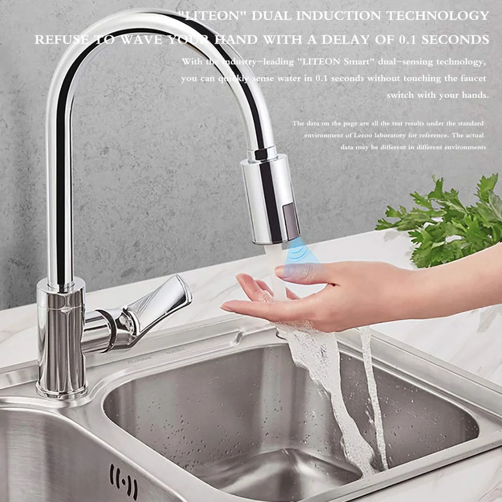 ALLOMN Grifo Inteligente, Adaptador de Grifo sin Contacto Dispositivo de Ahorro de Agua Adaptador de Economizador de Agua con Sensor de Infrarrojos Boquilla de Grifo M22 M24 Adecuada