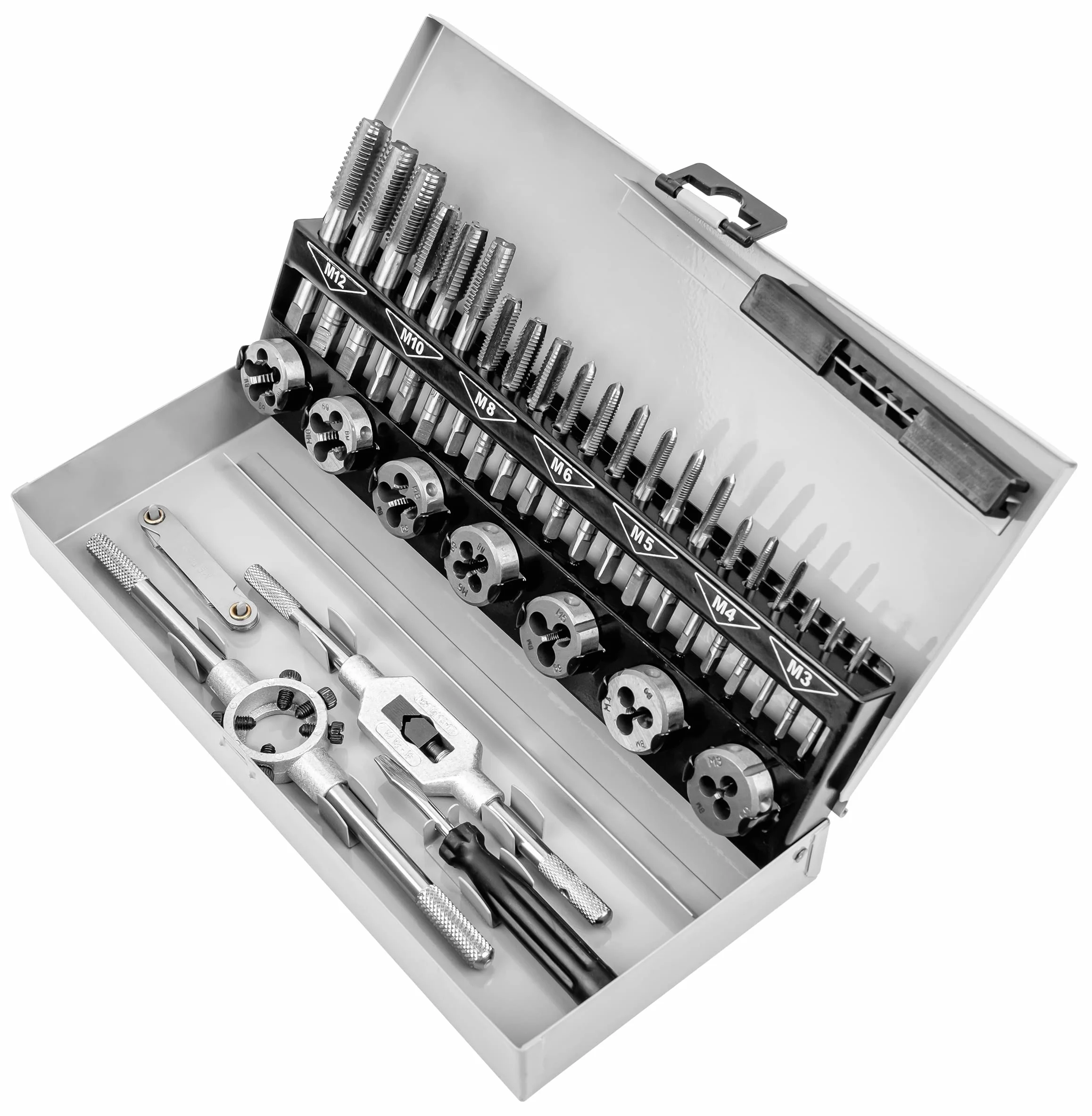 Mannesmann M53250-B, Juego de herramientas para roscar, 32 Piezas