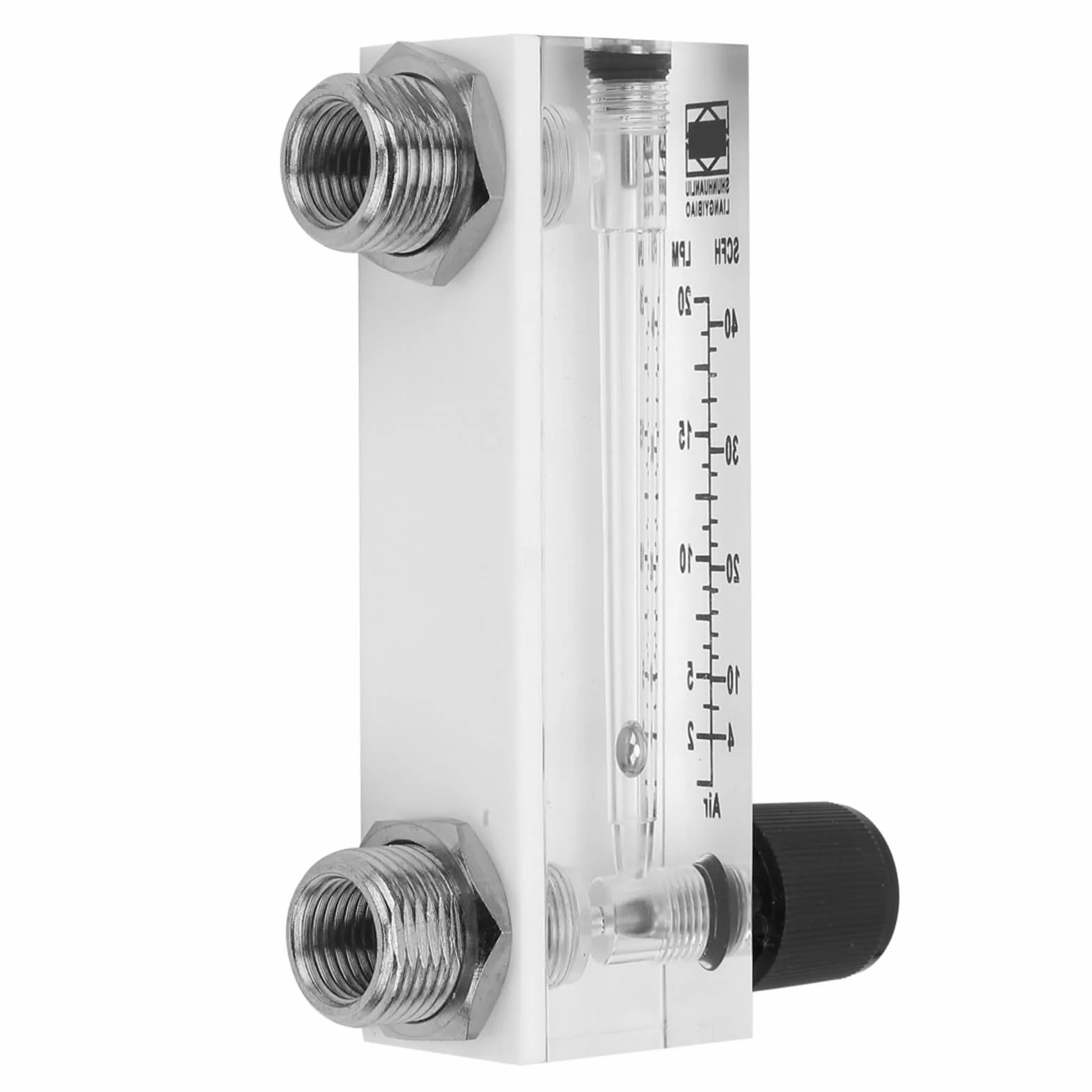Medidor de Flujo de Gas Ajustable LZM-6T con Lecturas Intuitivas Tipo Panel para Medición de Tasa de Gas 2-20 LPM/4-40 SCFH