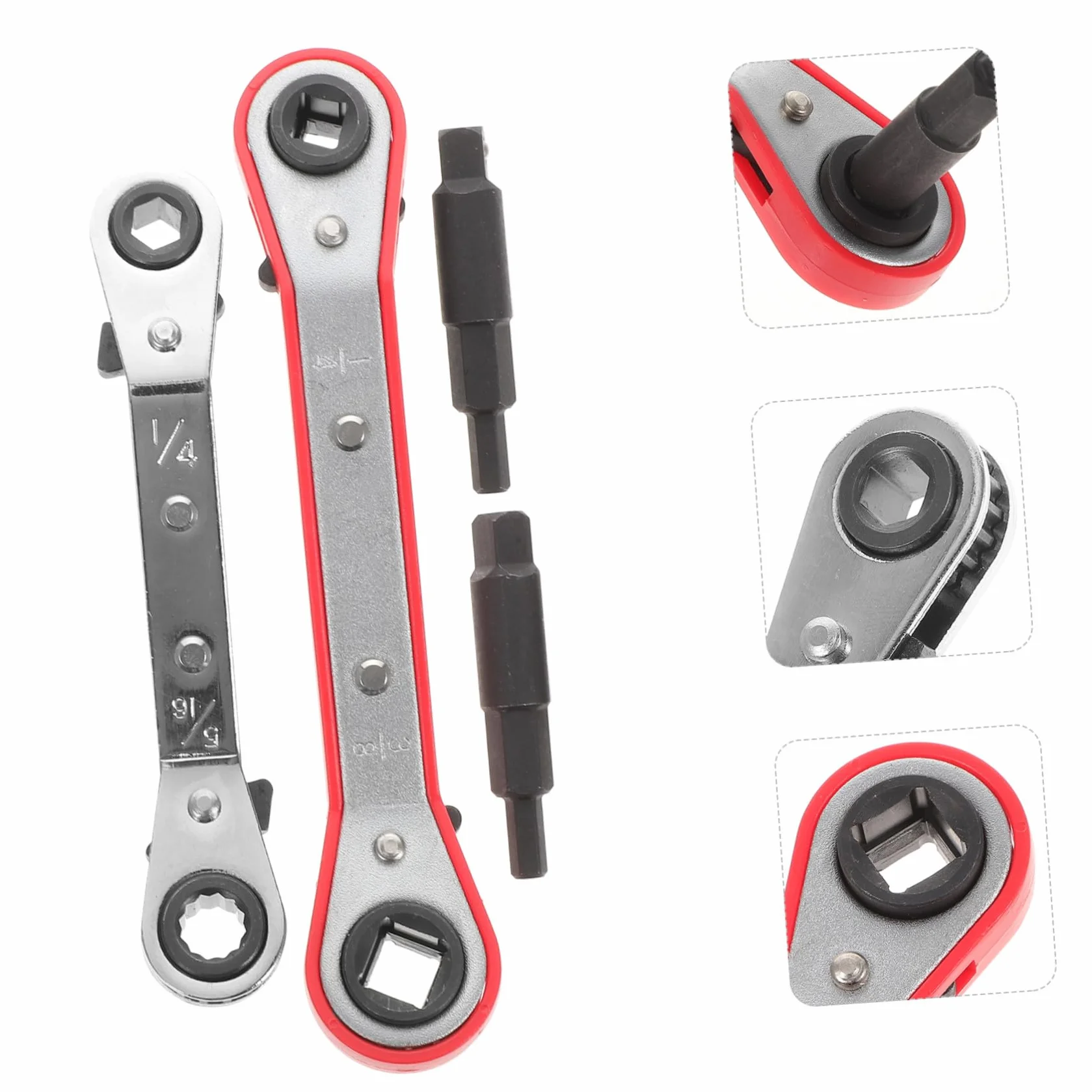 Kit Carraca Profesional para Aire Acondicionado y Refrigeración Llave de Servicio de Duradero con Adaptadores Herramienta para Mantenimiento y Reparación Color Aleatorio