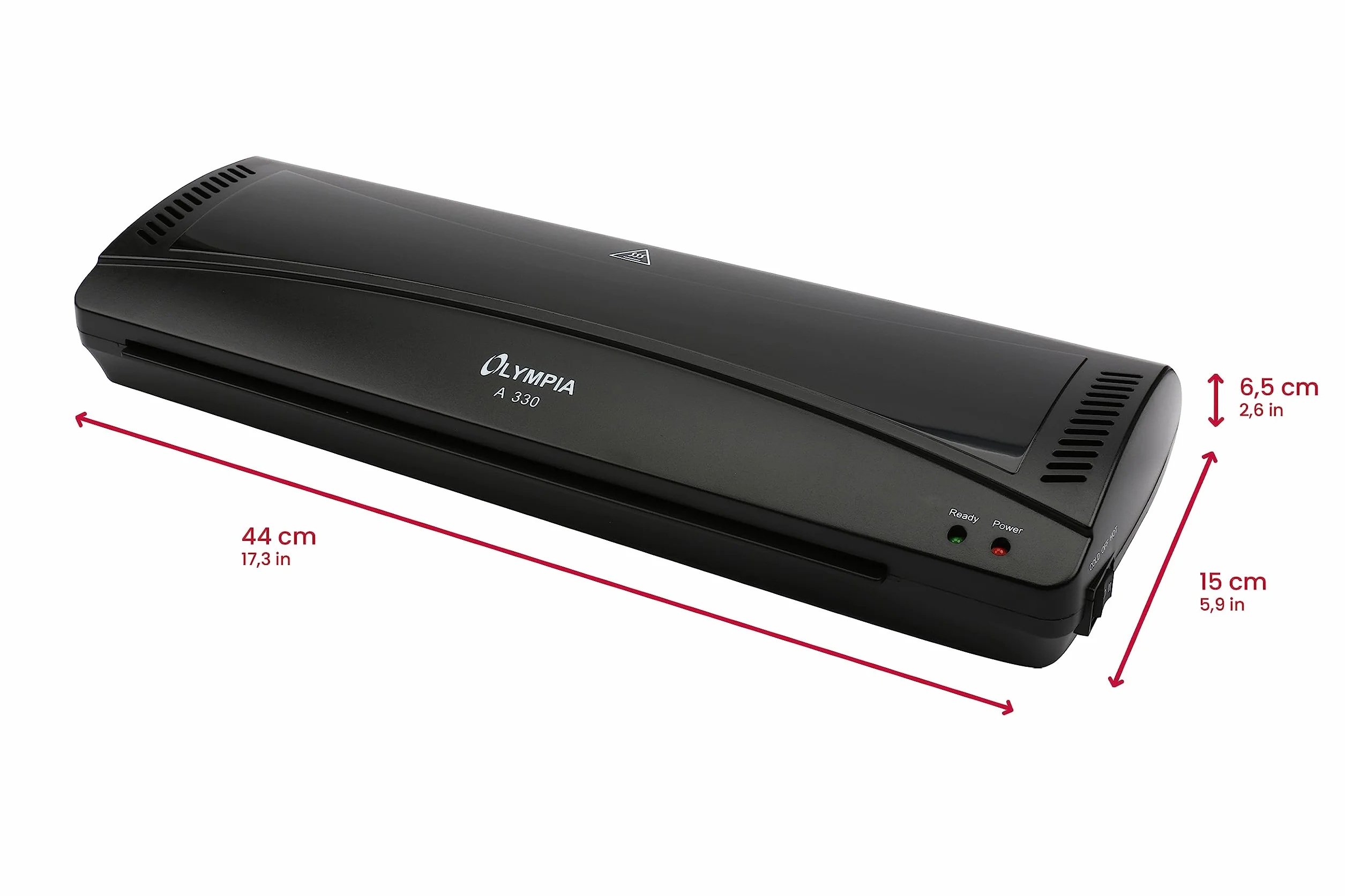 Olympia - Laminator A 330, fría y caliente, incluyendo 6 bolsillos (3 x DIN A 4 y DIN A 3 x 5), negro