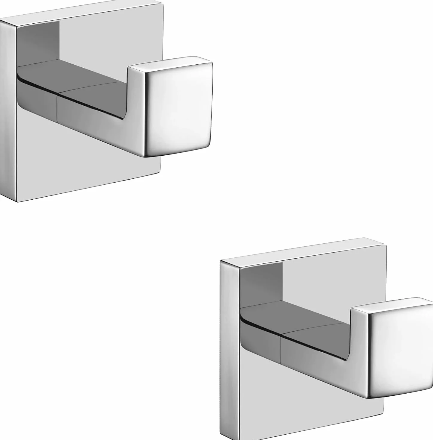 YUET 2 Piezas Gancho Toalla Soporte Pared Acero Inoxidable 304 Toallas de Baño Colgador Montado en la Pared Cocina Percheros Toalleros Garaje (Cromo)