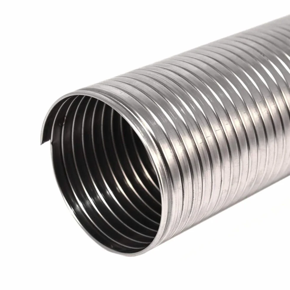 Tubo flexible corrugado de acero inoxidable para chimenea (DN 150 mm L 1 m)