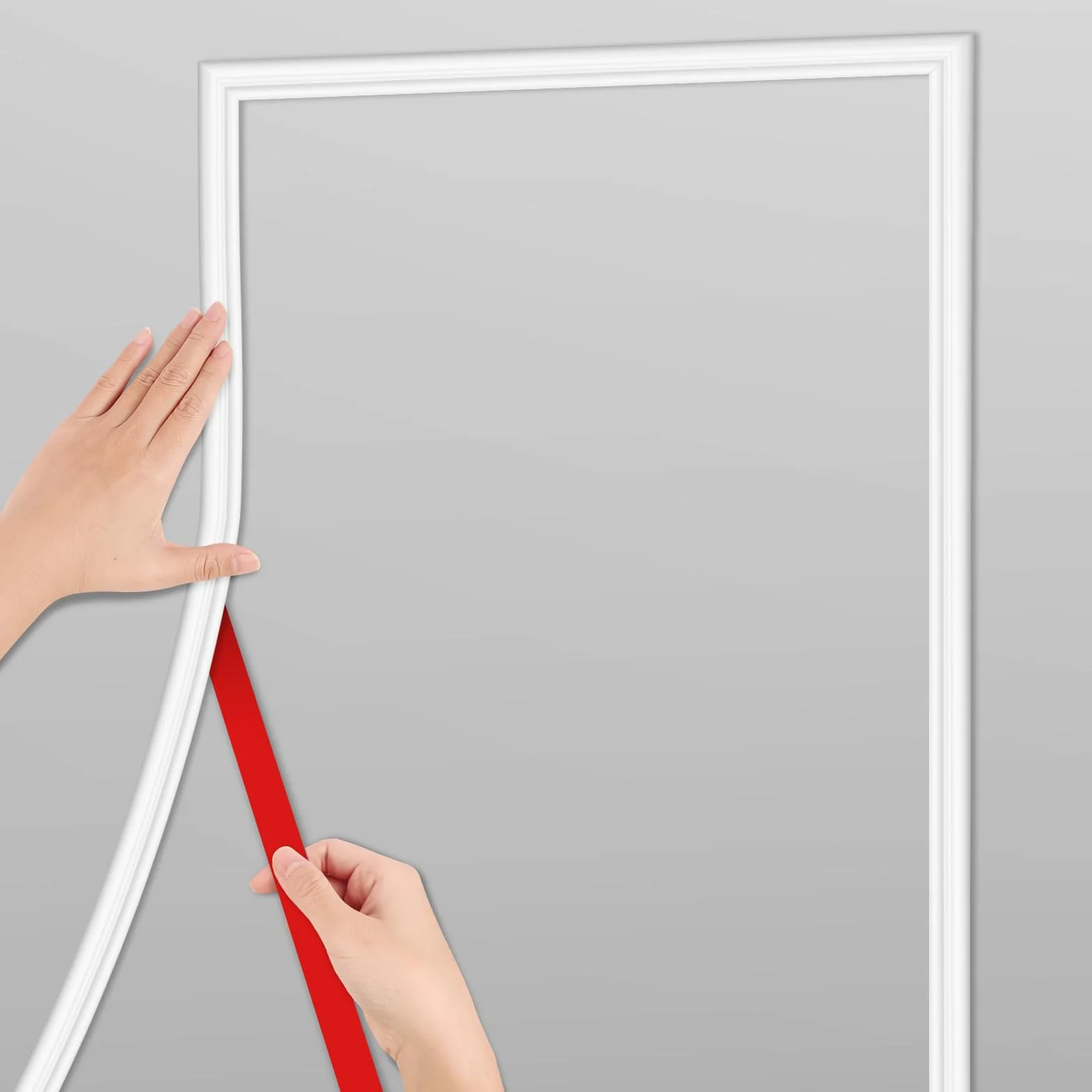 Listones Autoadhesivos para Pared 2.2cm x 3m Molduras Decorativas Flexibles Blanco