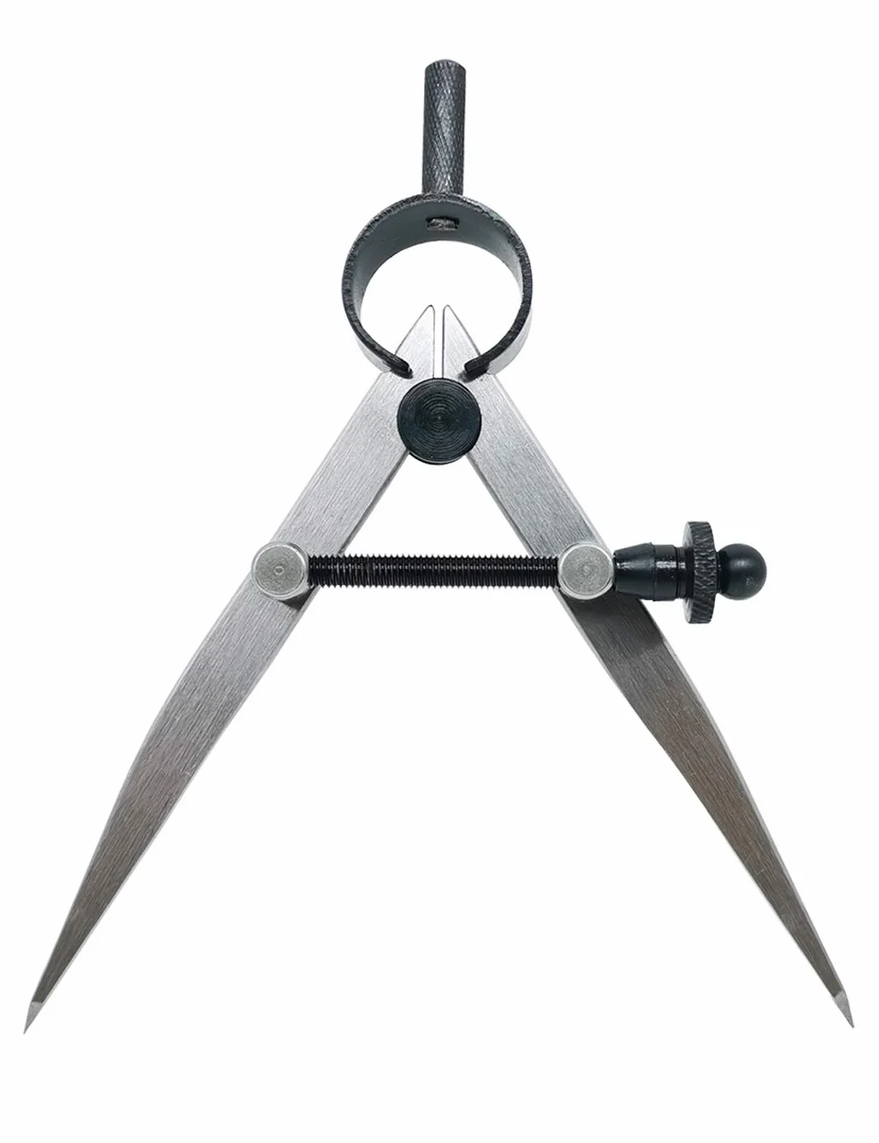 Brújula profesional de cuero 4 pulgadas divisor ala resorte precisión trazado metal carpintería metalurgia