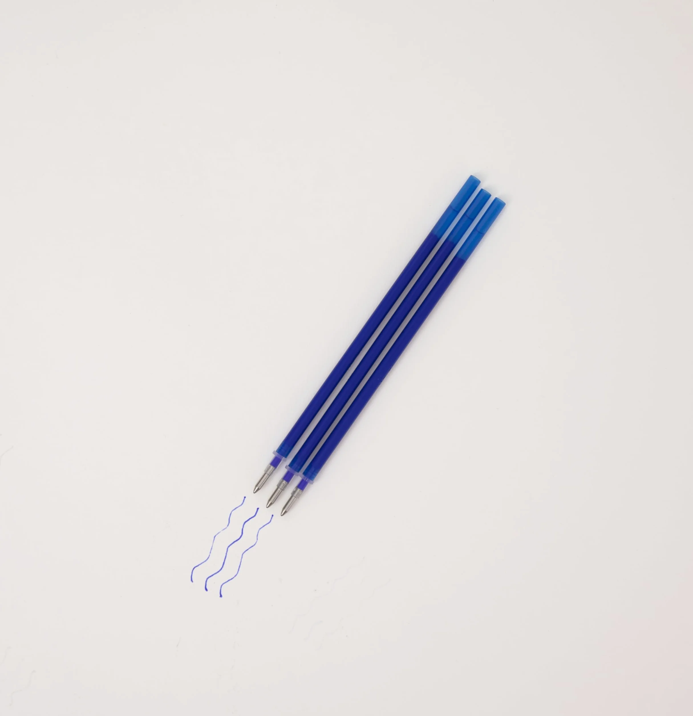 Mr. Wonderful Juego de 3 recambios de tinta para bolígrafos borrables Azul Tinta de gel termosensible