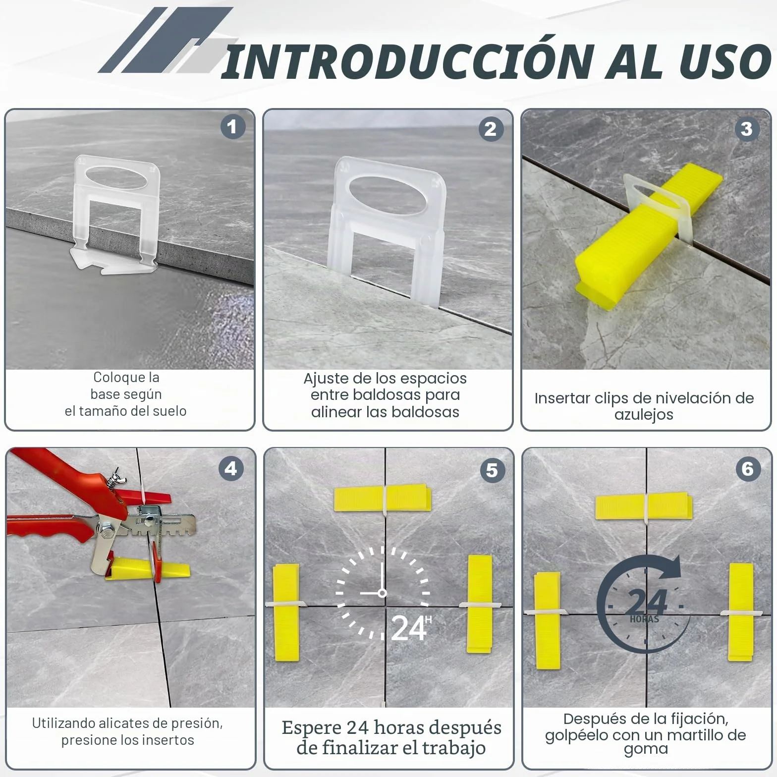 1000 lengüetas estándar de 1,5 mm de ancho, sistema de nivelación de azulejos, ayuda para nivelar azulejos, ancho de junta, ayuda para colocación de azulejos, altura 3-12 mm (1000 pestañas, 1,5 mm)