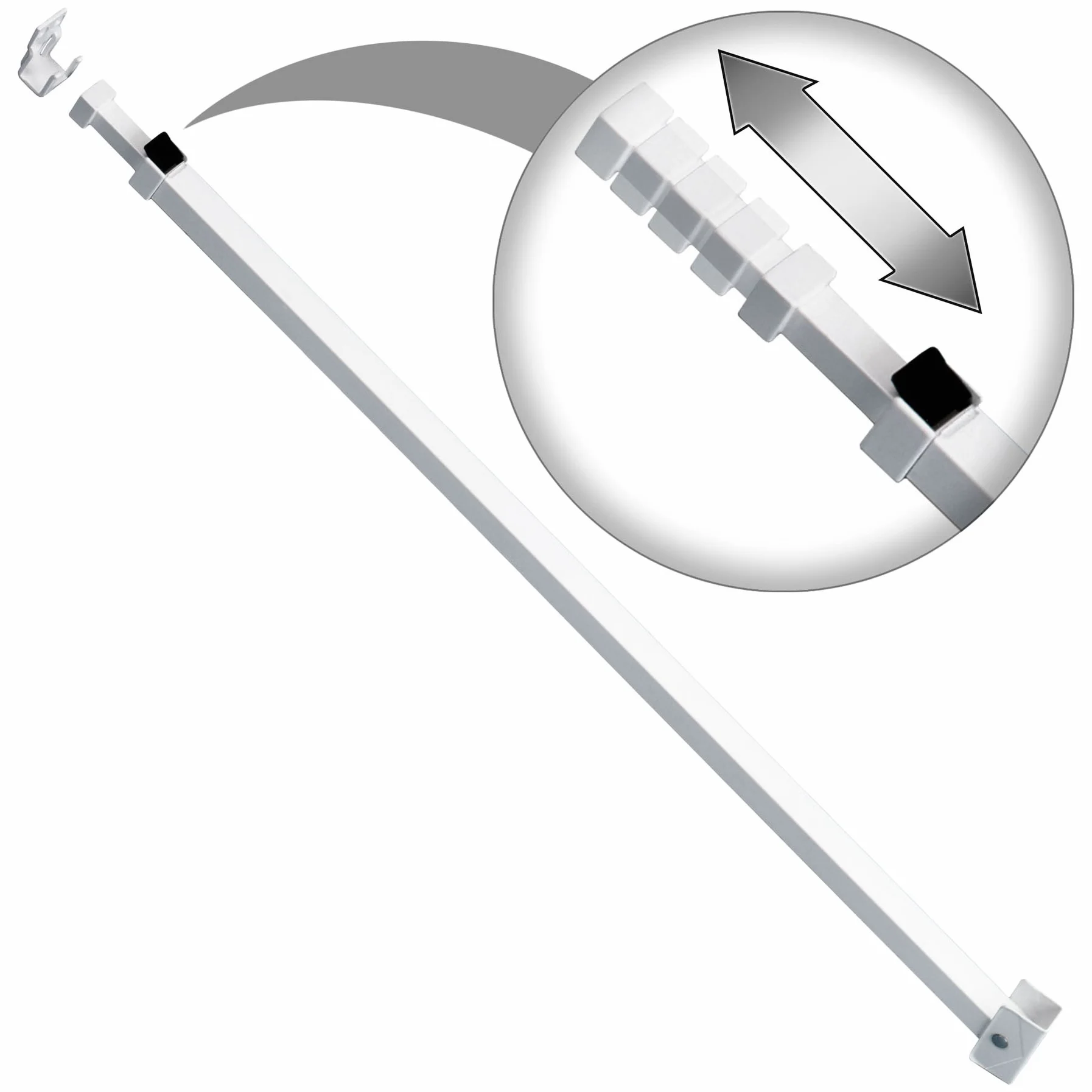 Ideal Security Inc. SK110W. Barra de seguridad blanca para puertas del patio, SK110W