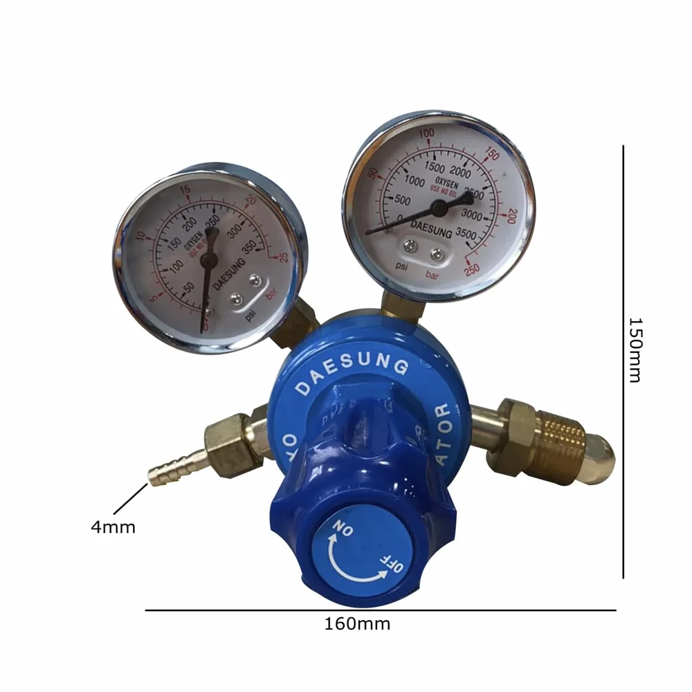 Reductor de presión de oxígeno Reductor de doble medida reductor Reductor de presión de oxígeno Regulador de presión de soldadura Medidor de flujo de gas Reducción de herramientas de guage