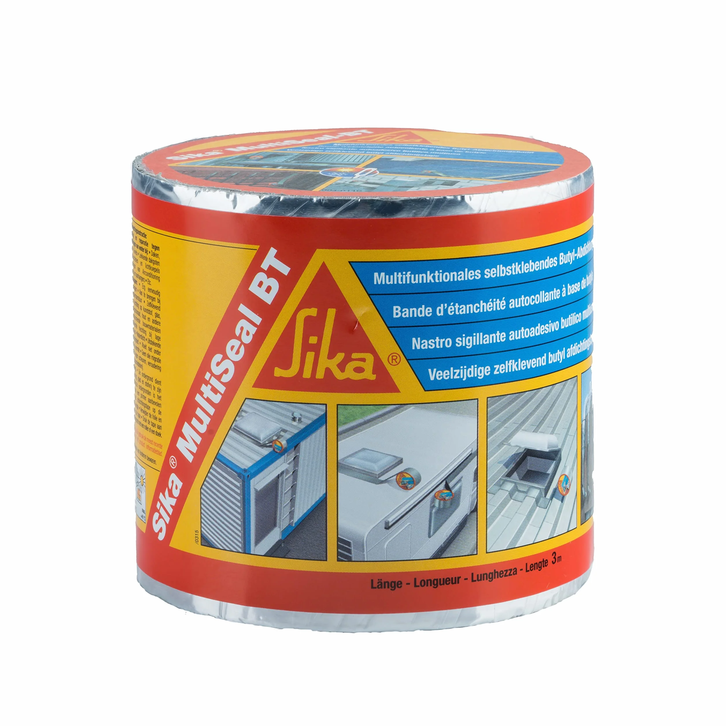 Sika Cinta de sellado MultiSeal BT de aluminio – Ideal para sellado y reparación rápida – Autoadhesivo – 10 m x 100 mm
