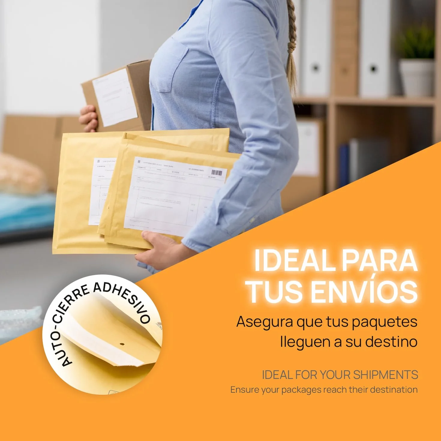 SIDI Acolchado de Burbujas Kraft Cierre Autoadhesivo 230x340mm 10 uds