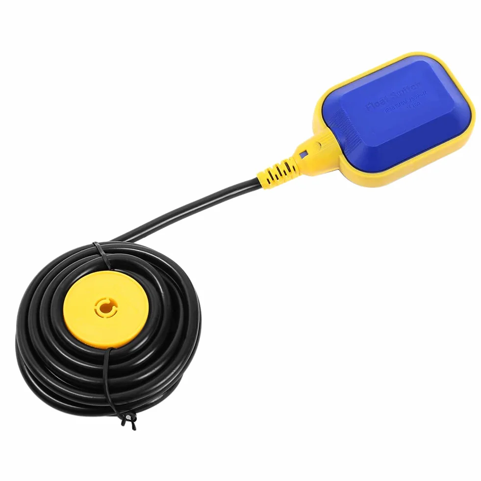 Interruptor Flotante de Nivel para Líquidos con Cable de 10m, Sensor Vertical de Agua