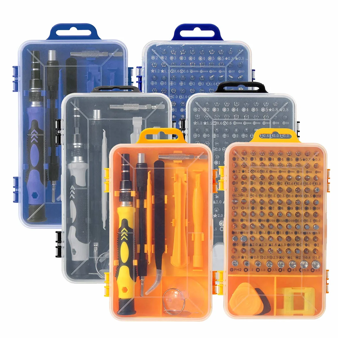 Juego De Destornilladores De Precisión De 115 En 1 Destornillador De Bricolaje Magnético Para Herramienta De Reparación De Teléfonos De Computadora Pc De Electrónica - Azul