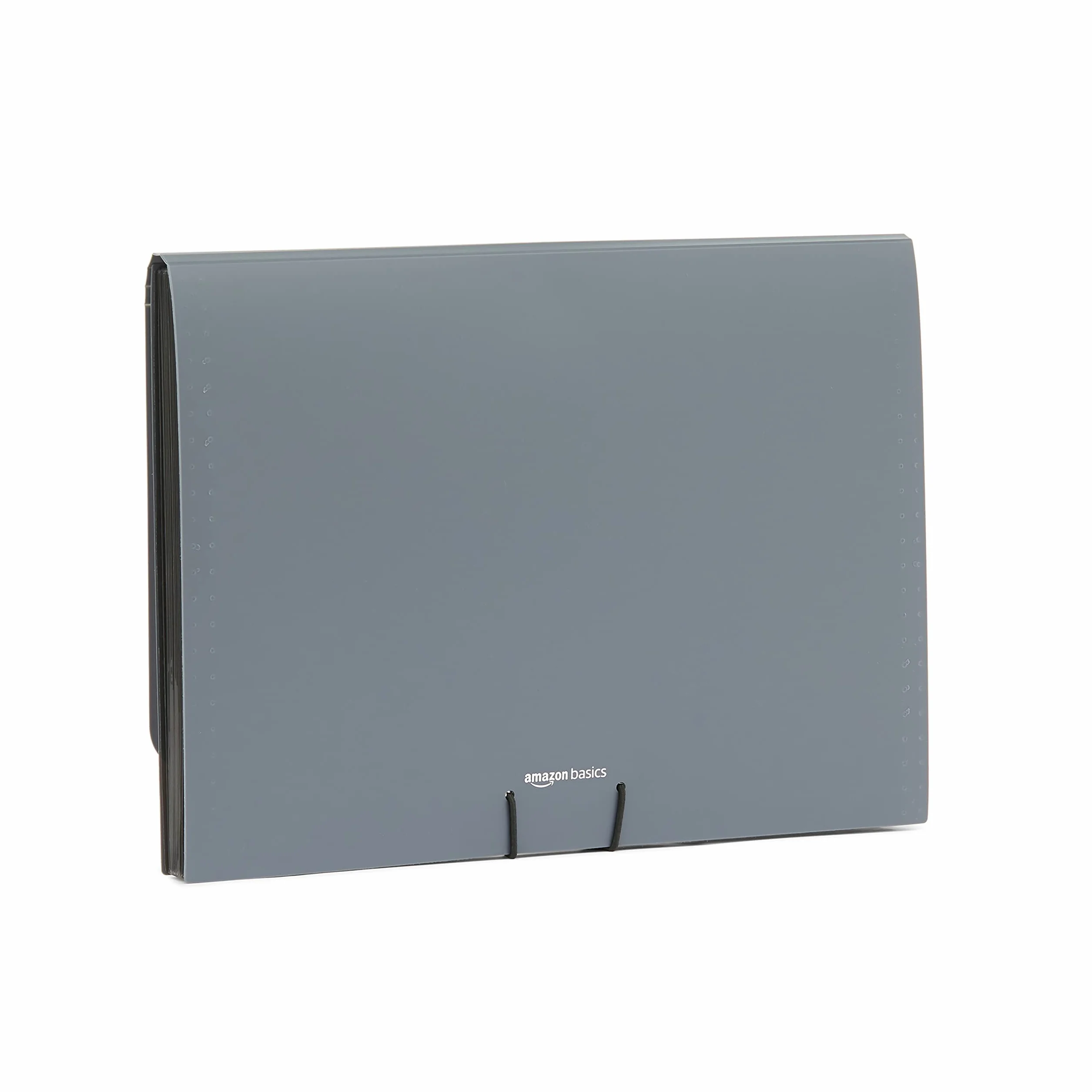 Amazon Basics Carpeta acordeón A4, Paquete de 2, Gris/Negro