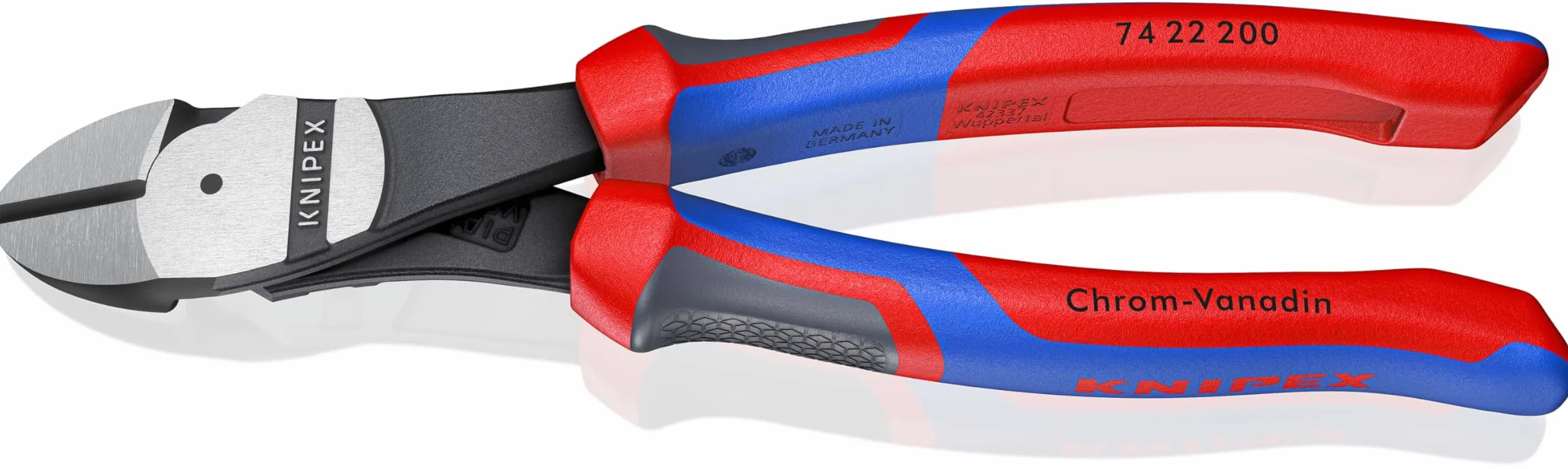 KNIPEX Alicates de corte diagonal de fuerza con mangos confort 200 mm, 74 22 200