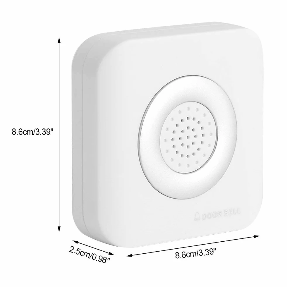 Timbre con cable 12V CC con alarma musical Dingdong para puerta decorativo moderno