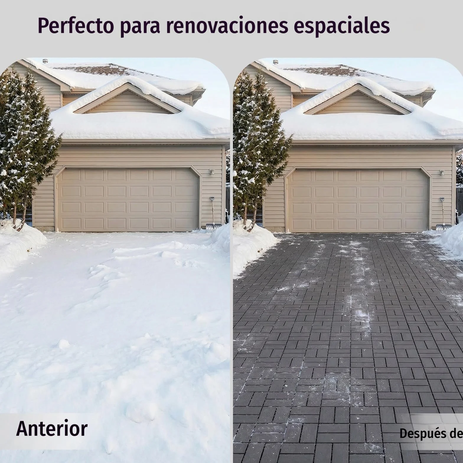 Baldosas WPC Exterior Antideslizantes Impermeables Click Suelo Composite Gris 30x30 cm 4 m²