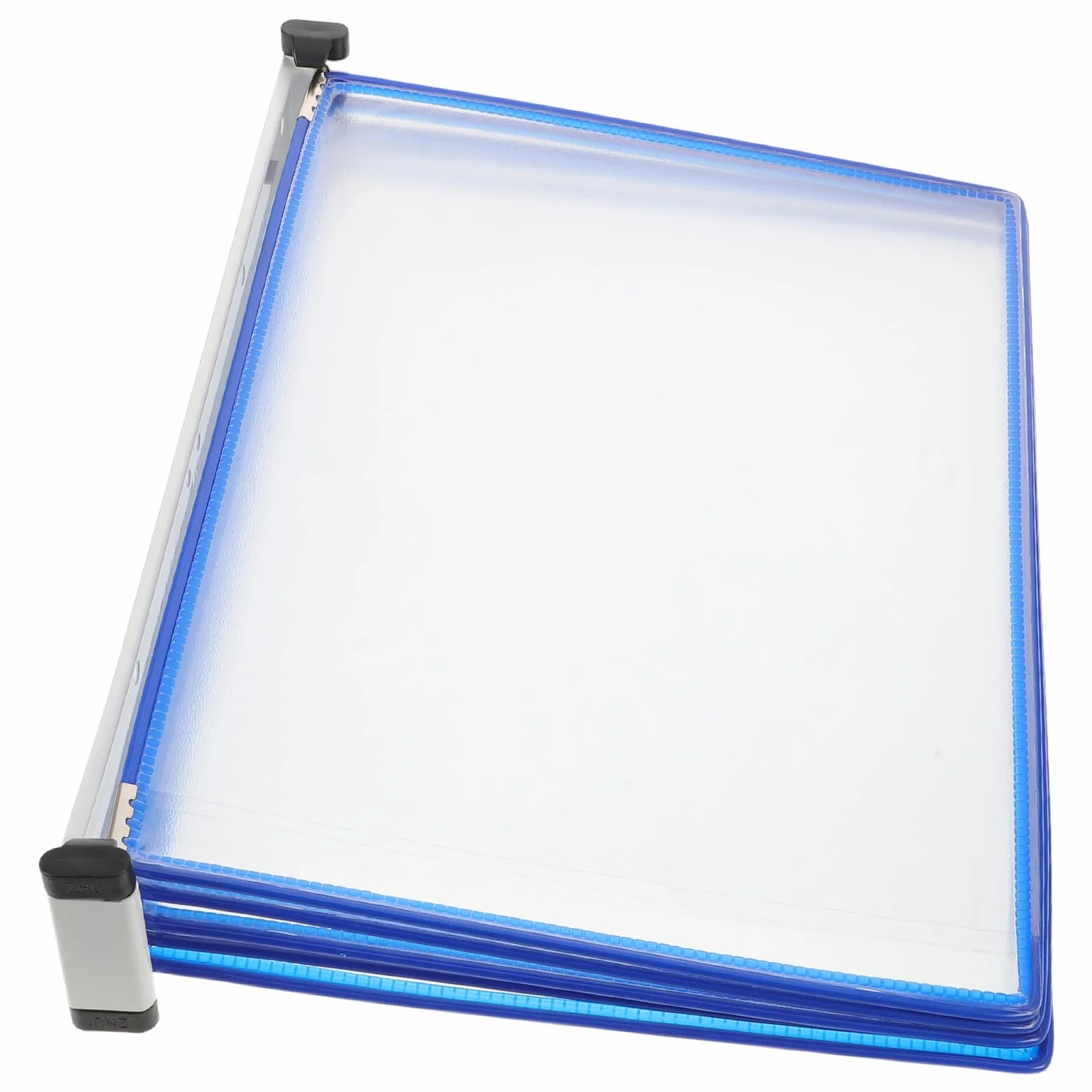 Exhibidor de Documentos de Pared A4 5 Paneles Transparentes Organizador de Carpetas Azul