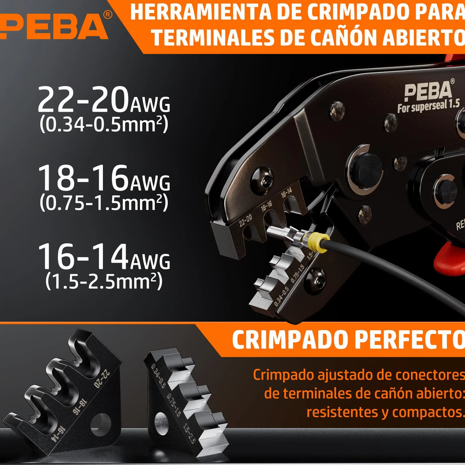 PEBA kits Enchufe de Conector Electrico Impermeable, 1/2/3/4/5/6 pin Clavija Conectores de Eléctrico de Macho y Hembra, con Herramienta de Crimpado, Conector Sellado para Automóviles, Moto, Barcos
