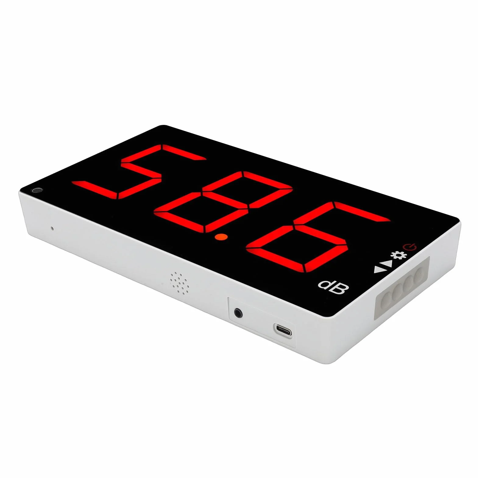 FTVOGUE Medidor de Nivel de Sonido de Pared, Medidor de Decibelios Digital con Pantalla LCD de 3 Pulgadas con Recordatorio de Sonido y Luz Intermitente, para Aula, Oficina, KTV, Bar,
