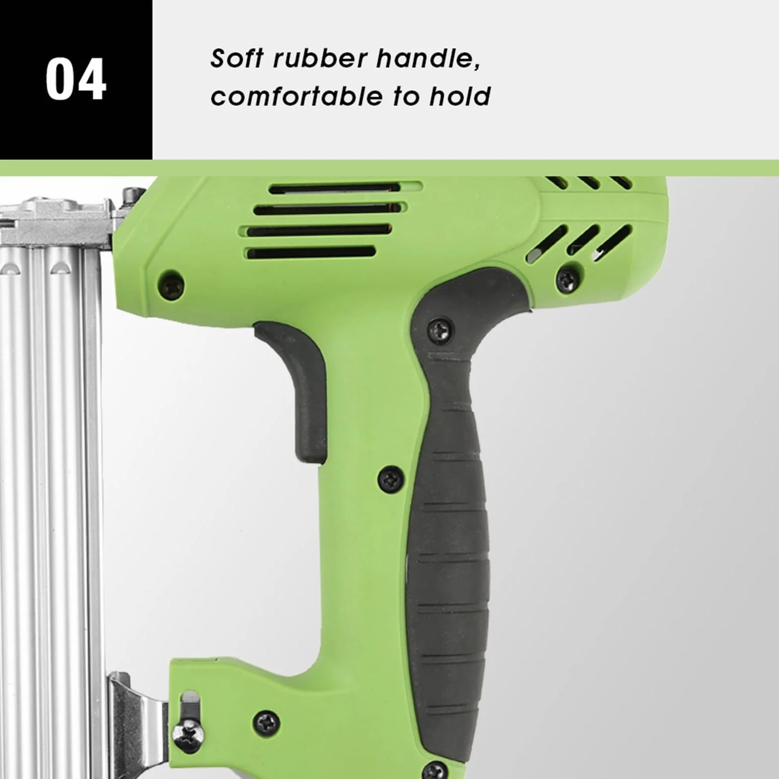 CCYLEZ Pistola de Clavos Eléctricos, Clavadora Recta con Cable de 1800W, Pistola Grapa de Servicio Pesado Eléctrico, Clavadora de Brad Eléctrica para la Fabricación de Muebles de