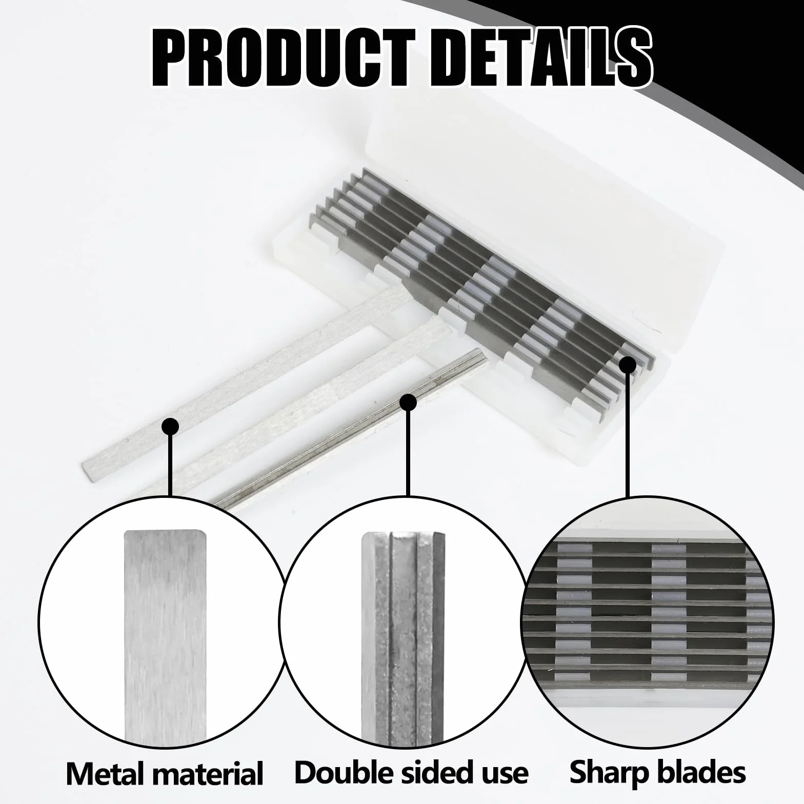 20 Piezas Cuchillas Cepillo Electrico, 82mm Cuchillo Reversible, Professional Cuchilla Para Maquinaria De Carpintería, Para Cortar Duras Blandas Tablero De Madera (82 x 5,5 x 1,2 mm)