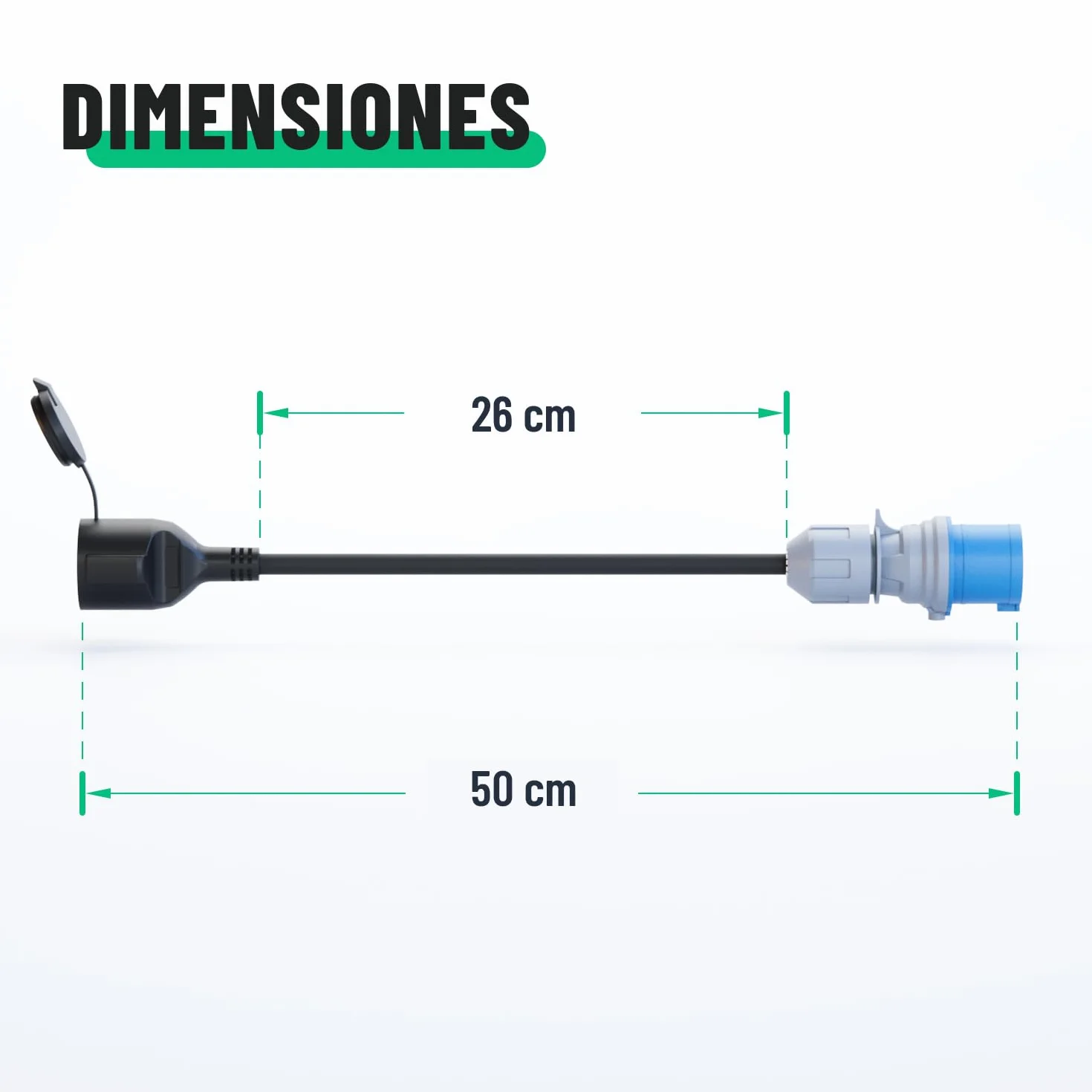 greate set de adaptadores - enchufe Schuko a conector CEE y conector CEE a enchufe - adaptadores de conector 230V con protección IP44