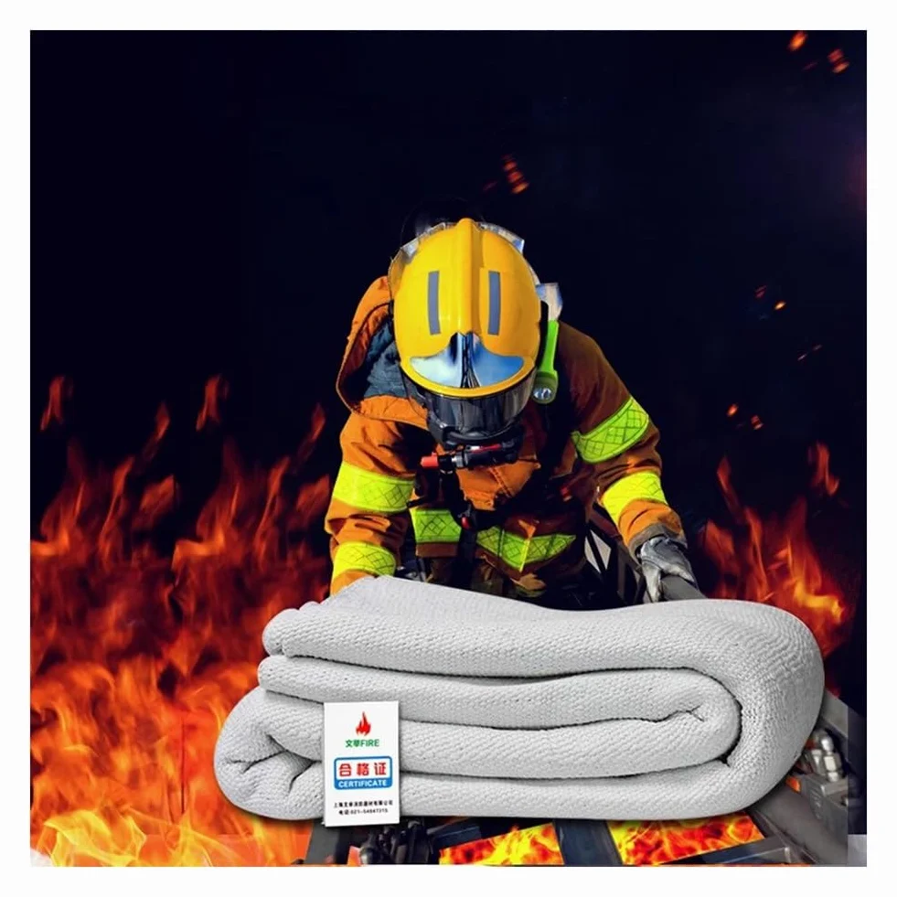 Manta ignífuga, manta de emergencia ignífuga para uso industrial, estándar nacional, 1,5 x 1,5 m
