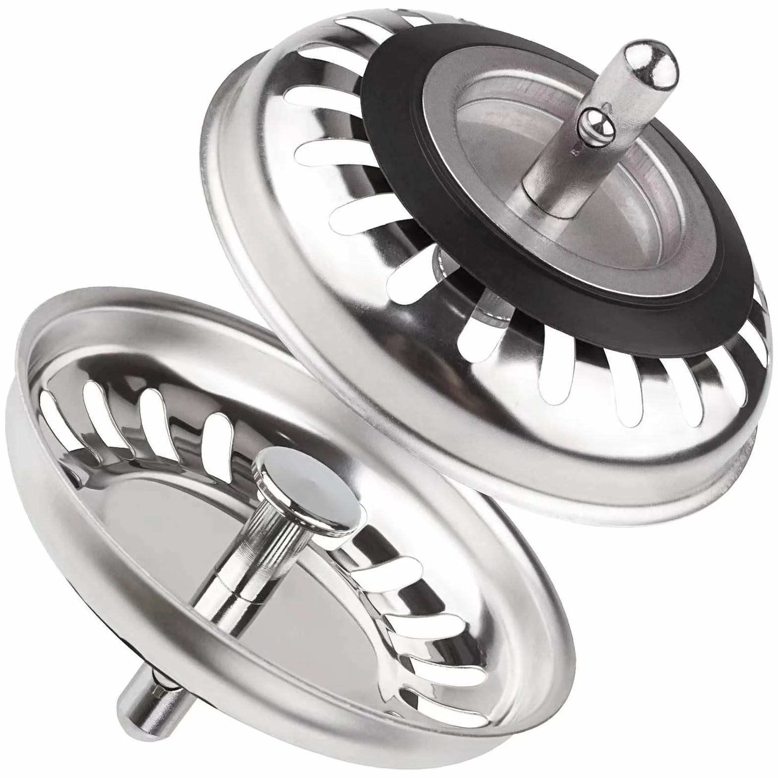Tapón colador fregadero cocina acero inoxidable 80 mm UK paquete 2