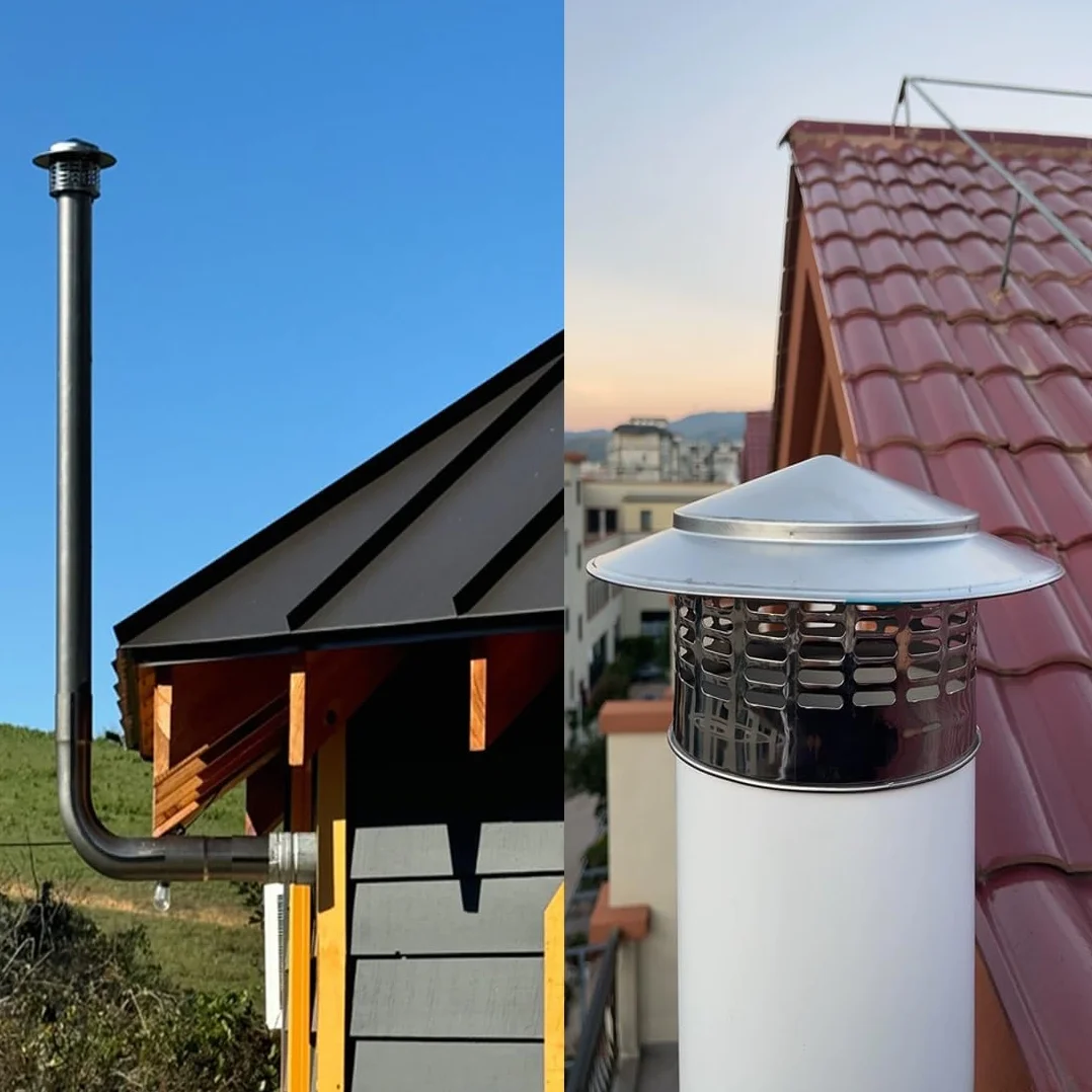 110 Mm/160 Mm/200 Mm/250 Mm/300 Mm Tapa Para Chimenea De Acero Inoxidable 304, Sombrero De Ventilación Chino, Sombrerete De Nieve De Lluvia, Protector De Pájaro Para Chimenea(250 mm-9.8 in)
