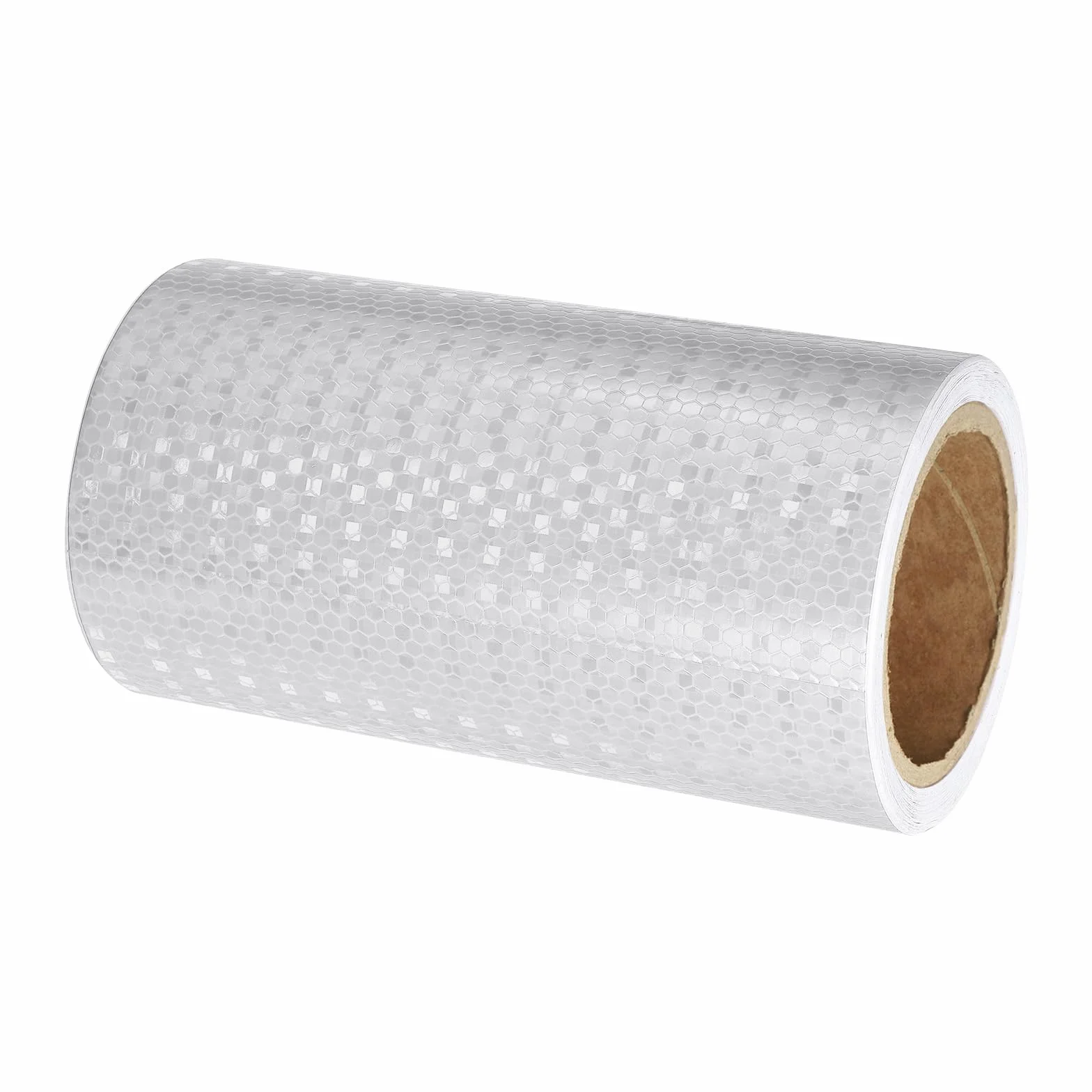 PATIKIL Cinta Reflectante Adhesiva, 20cm x 10m PVC Cinta de Advertencia de Seguridad de Alta Visibilidad Impermeable para Nocturna Camiones Coches Ropa, Blanco