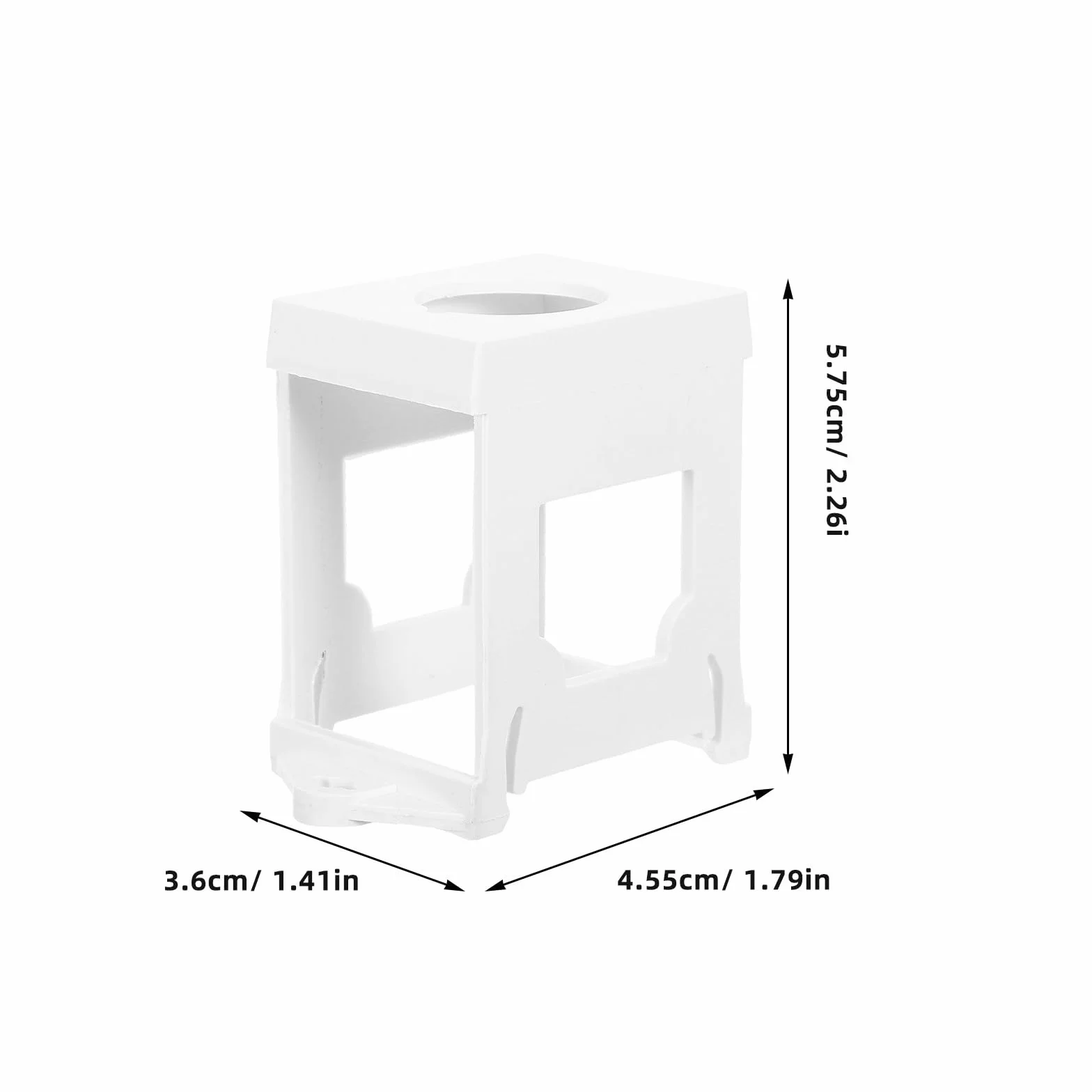 Soporte de Montaje en Riel Plástico Blanco Instalación de 22 Mm, 4 Piezas para Interruptores de Botón Pulsador para Uso Doméstico E Industrial
