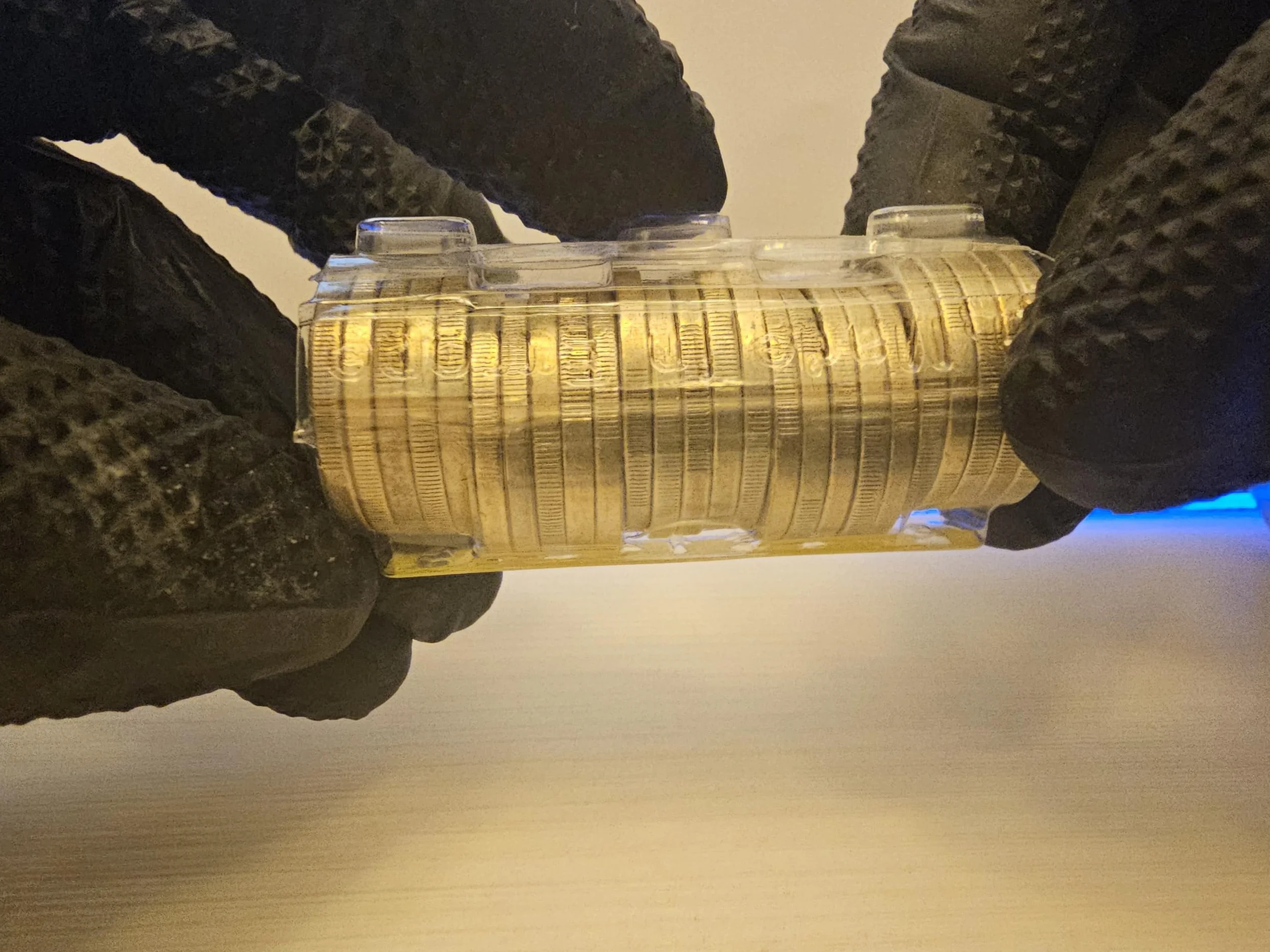 Blister para Monedas, 100 Cartuchos para Moneda de 1 Euro, Fundas de Monedas de Euro