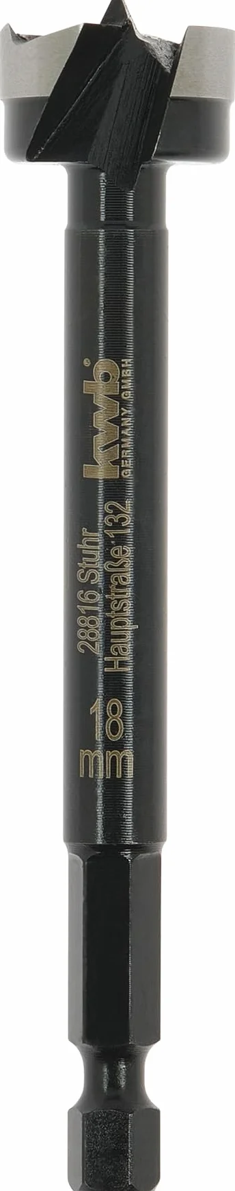 kwb Broca Forstner de 18 mm de diámetro (para madera, cabeza forjada, afilado especial, agujeros rápidos y sin desgarros, punta central rectificada en 4 lados, para destornilladores y taladros