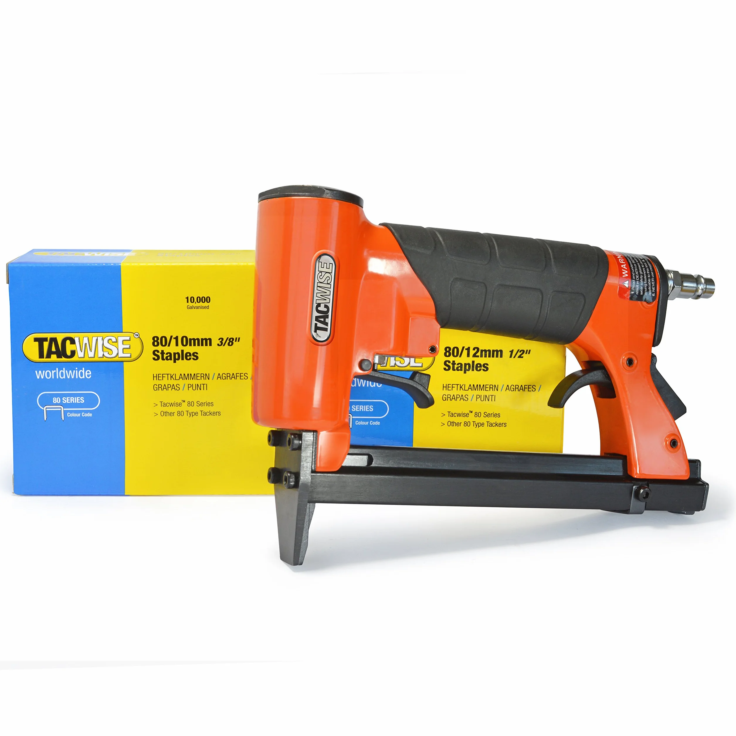 TACWISE 1288 A8016V Grapadora Neumática Tipo 80 para Tapicería con Grapas 80/10 mm y 80/12 mm
