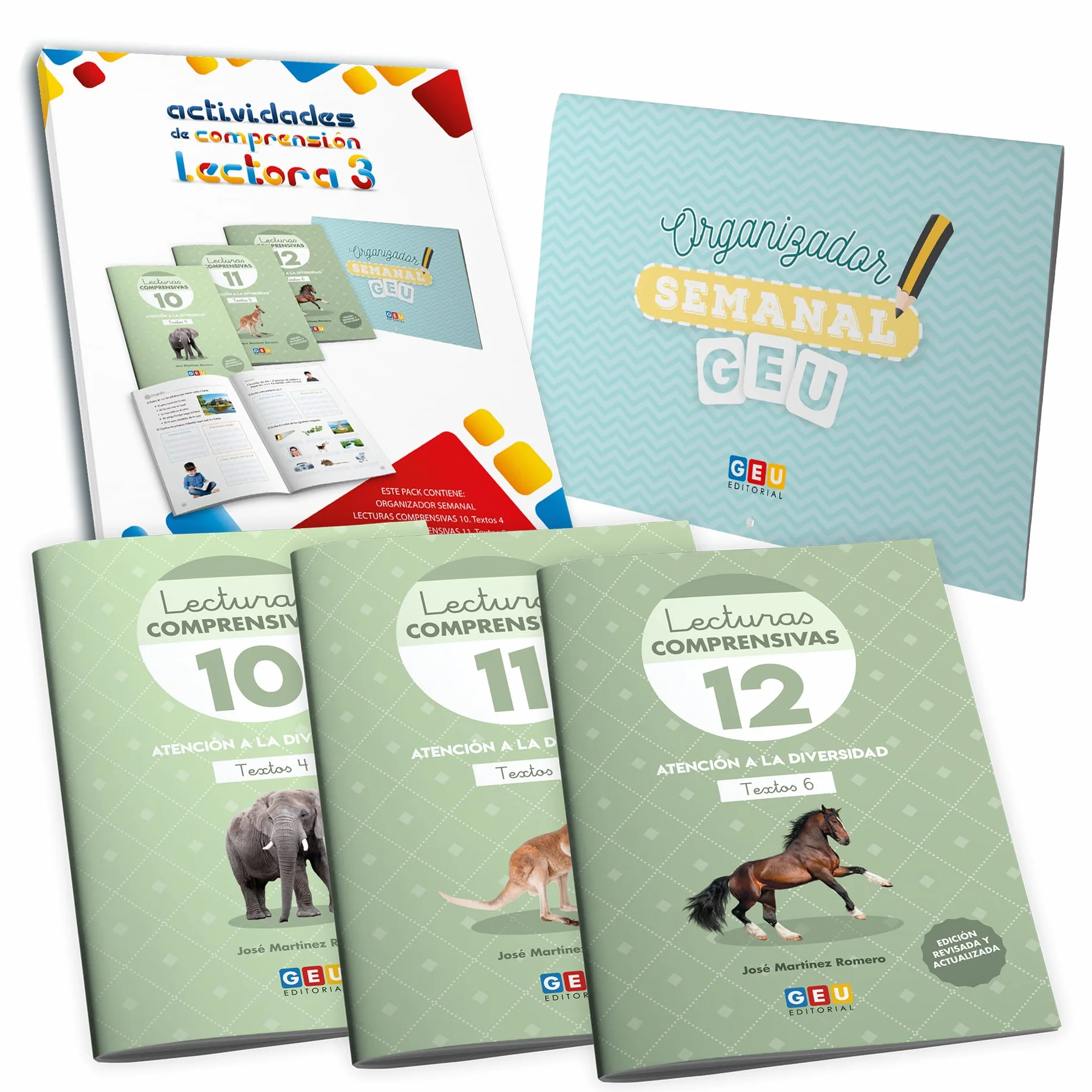 Comprensión Lectora 3 Primaria Pack Lecturas Comprensivas 10 11 12 GEU