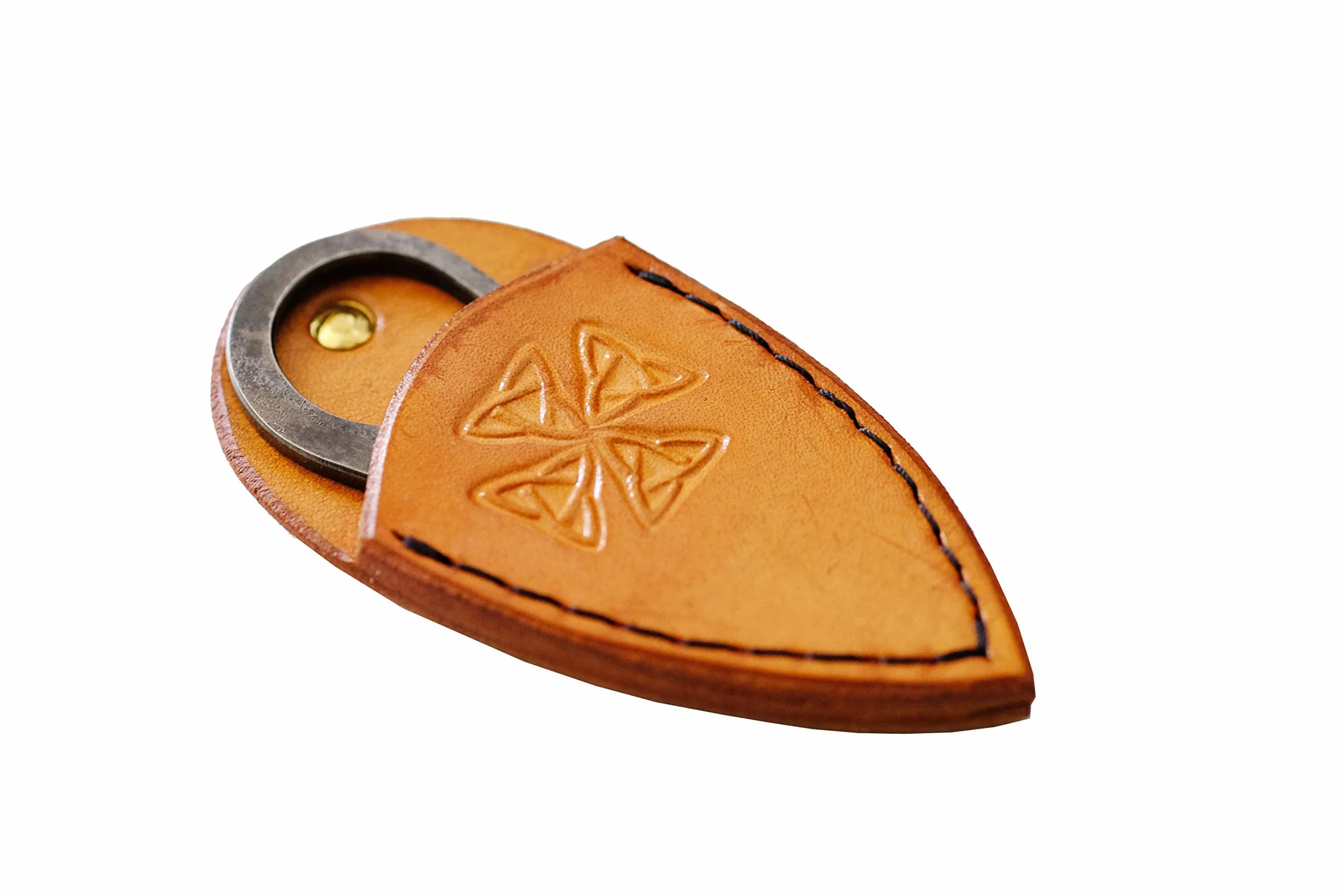 Toferner - Cuchillo de acero celta - Forjado a mano y aspecto vintage - Elegante diseño antiguo - Incluye estuche de cuero auténtico