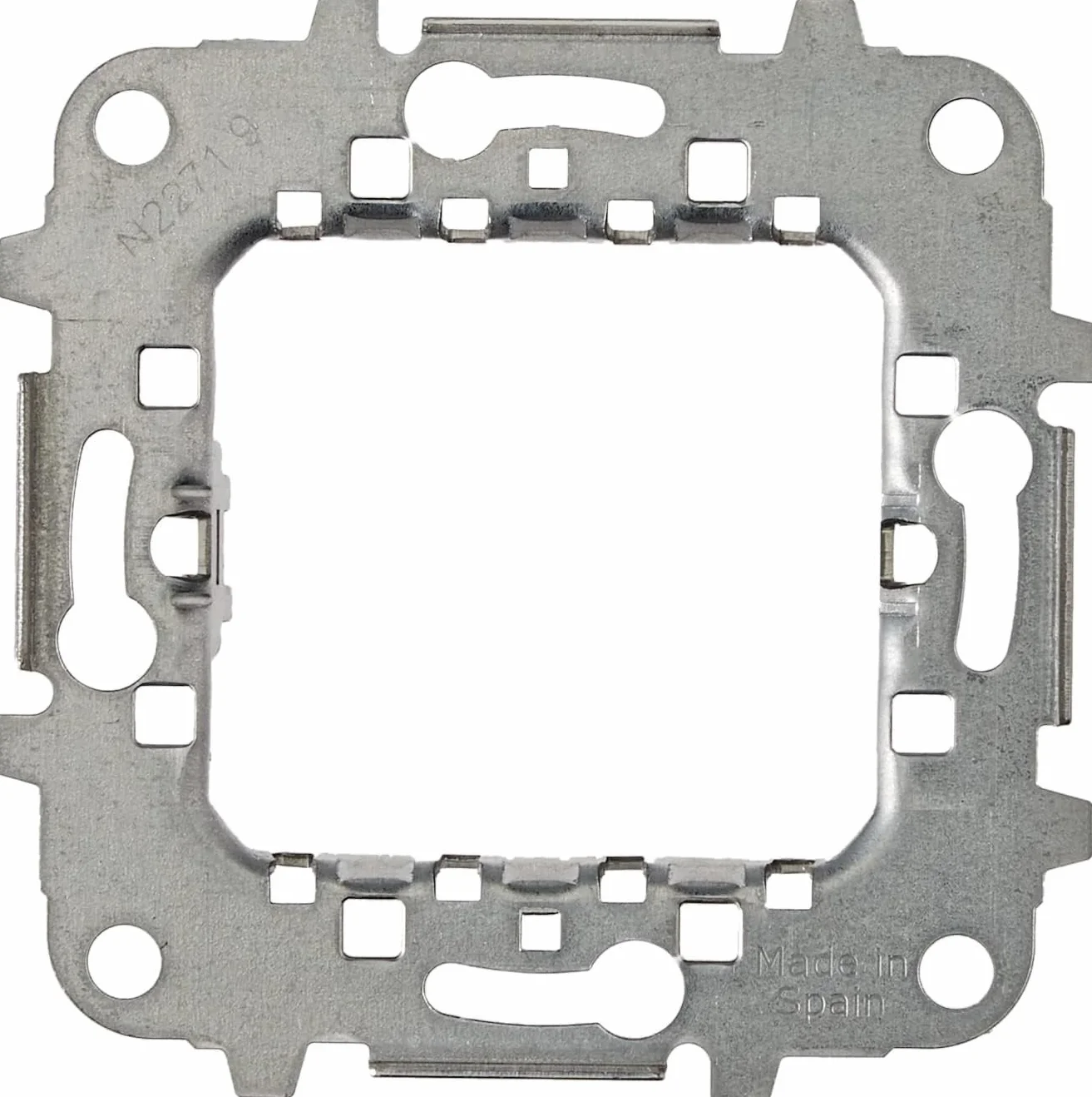 RASMACOR | Pack de 5 Bastidores para mecanismos Niessen Zenit | Bastidor empotrar metálico | Sin Garras | Ref N2271.9 | Pack 5 unidades