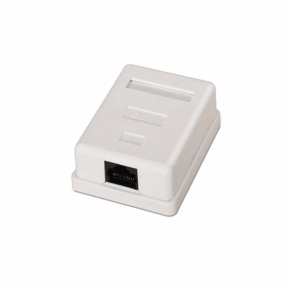 AISENS A139-0301 - Roseta de Superficie RJ45, Color Blanco