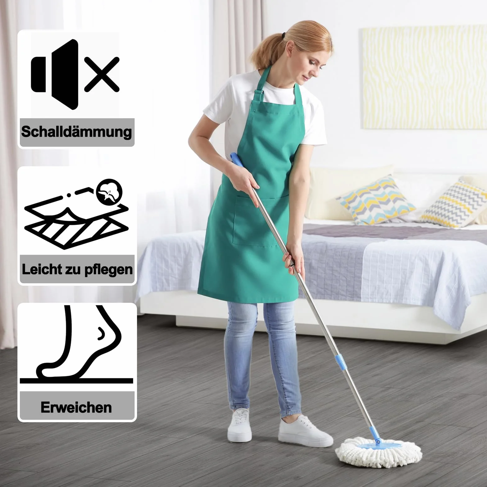 PVC Revestimiento de suelo de vinilo, laminado, antideslizante, resistente al agua, autoadhesivo, 2,51 m², 91,44 x 15,24 cm, espesor 2 mm (18 piezas, tipo B)