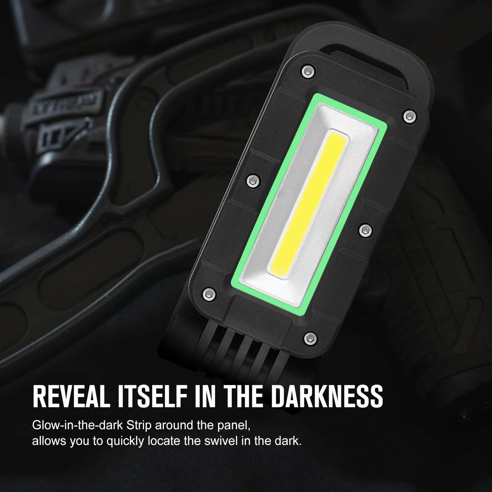OLIGHT Swivel Linterna de Trabajo Recargable Portátil 400 Lúmenes COB Linterna Taller Led Impermeable 5 Modos Lámparas de Inspección con Magnético para Coche Hogar Camping Emergencia Automóviles
