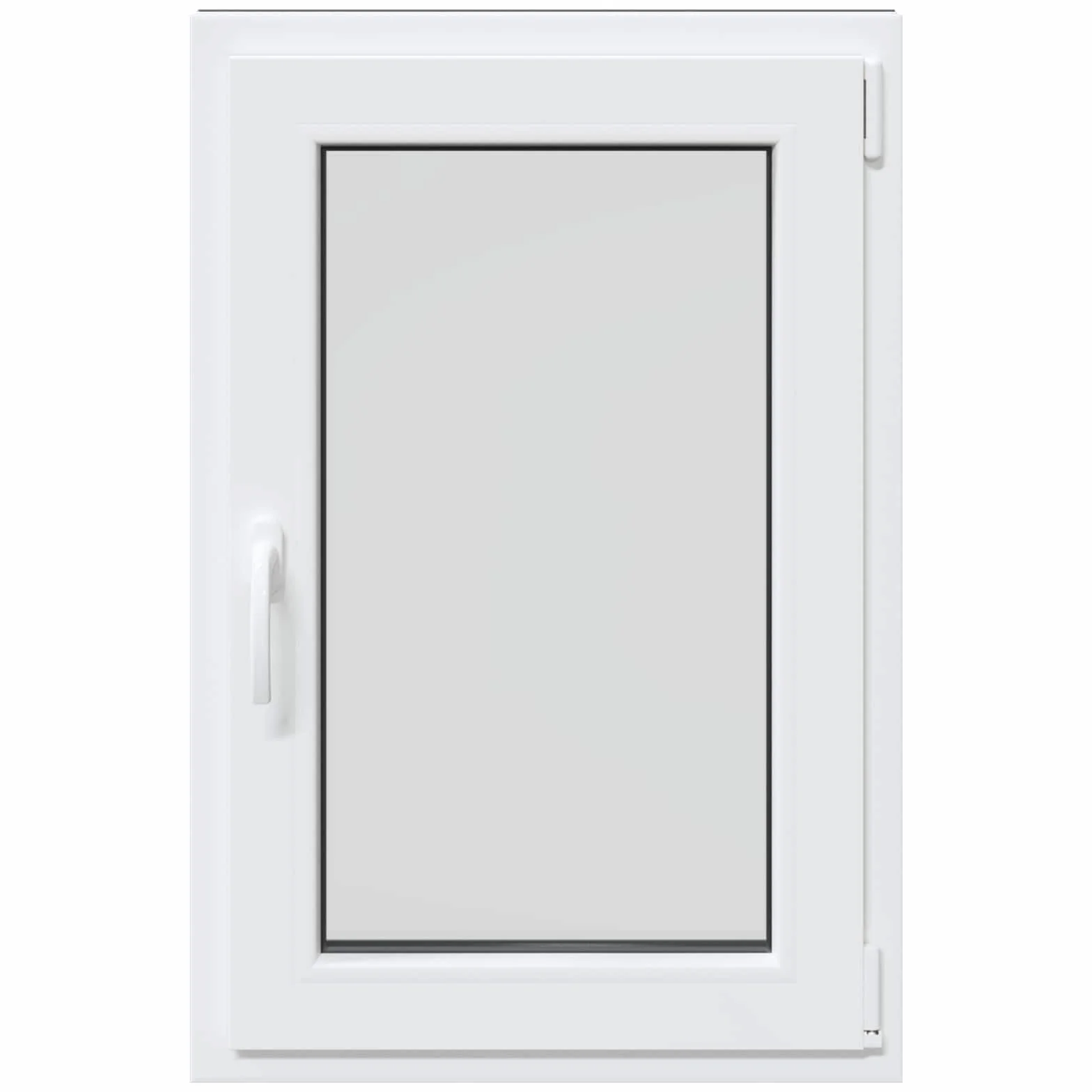 vidaXL Ventana de sótano RISOR 60 x 80 cm PVC y Vidrio Gris Antracita, Sótano, Aislante Térmico Moderno y Duradero para Ventanas Eficientes, Accesorios de Vidrio PVC Aislantes