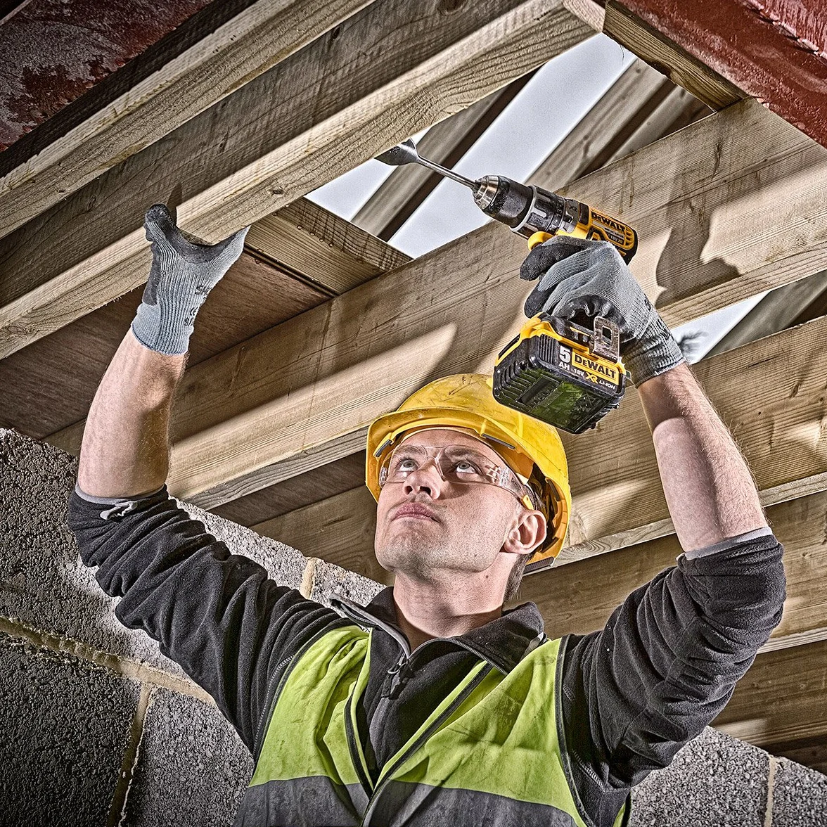 DeWALT DCD791P2-QW - Taladro Atornillador sin Escobillas XR 18 V 13 mm 70 Nm con 2 Baterías Li-Ion 5.0 Ah con Maletín Tstak, 235 W, 18 V, Negro/Amarillo