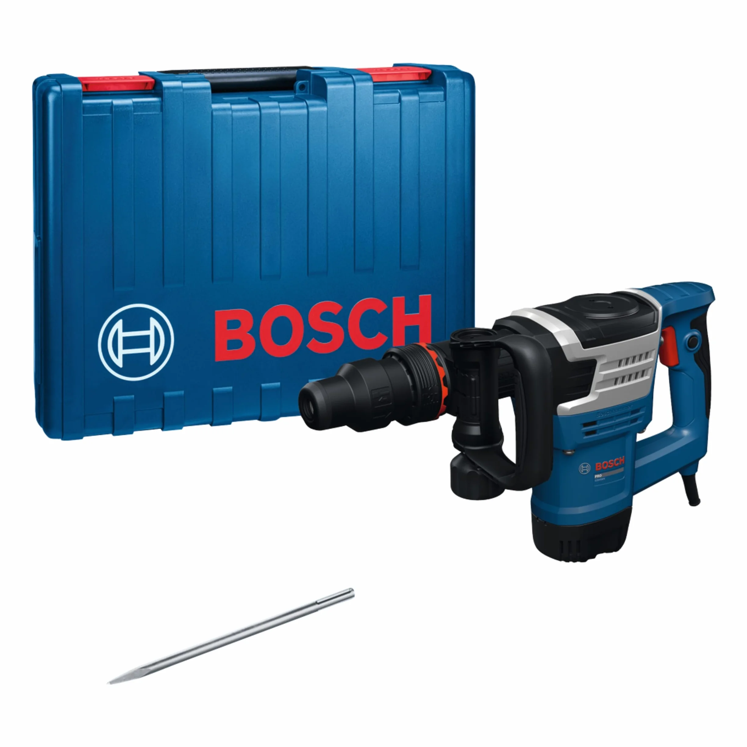 Bosch PRO Martillo de demolición con cable GSH5MX (incl. cincel en punta SDS MAX 280 mm, empuñadura auxiliar recta, estuche de transporte)