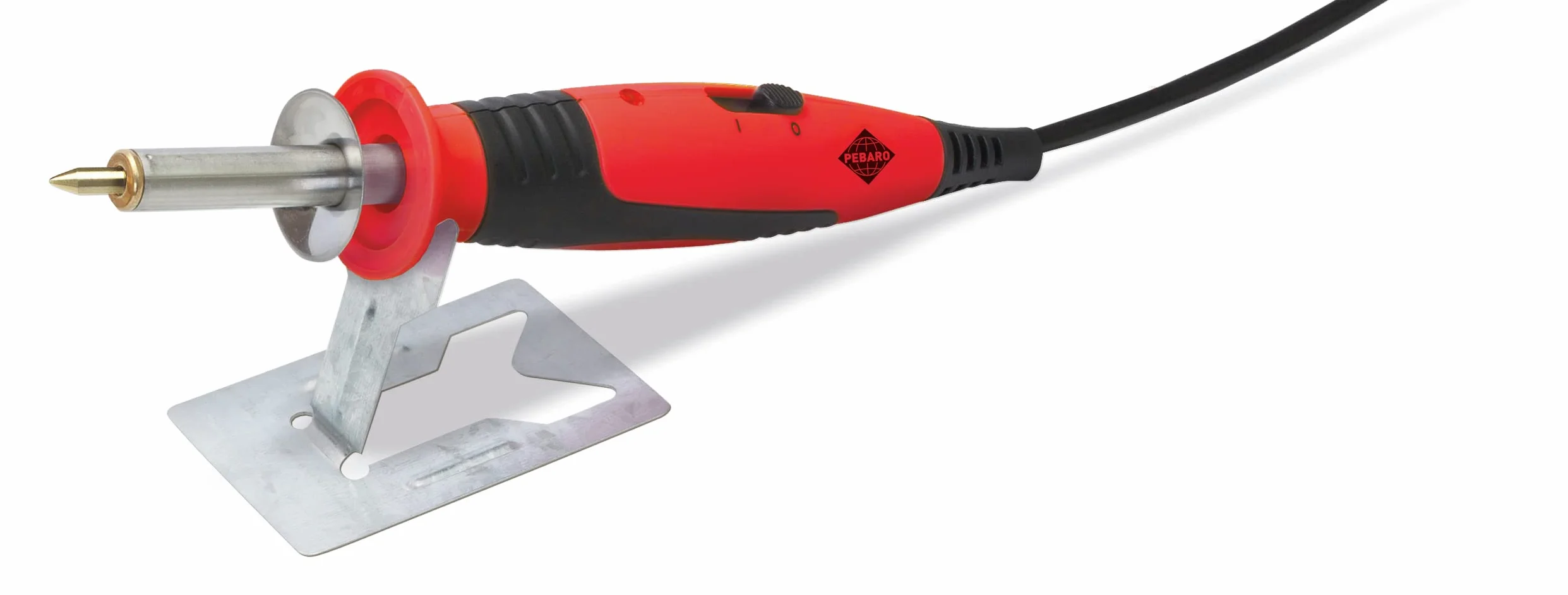 Pebaro 0262 Pistón de pirograbado con función de Encendido/Apagado, 9 Sellos de Fuego, 9 Puntas, Punta de Soldadura, Cuchillo de poliestireno, pirografía, pirografía, Quema de Madera, Quemador de