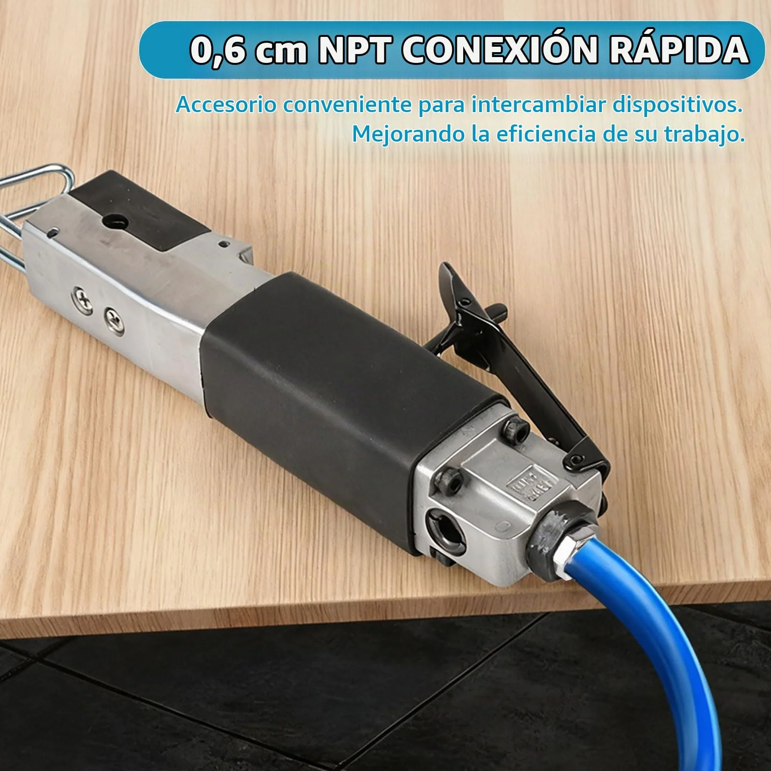 DBREAKS Sierra Recíproca Neumática de Aire para Carrocería con 3 Hoja de sierra 18T 24T 32T, Mini Sierra de Aire Neumática, Conexión de aire comprimido de 1/4", 90PSI, 9000BPM, 6 Bar