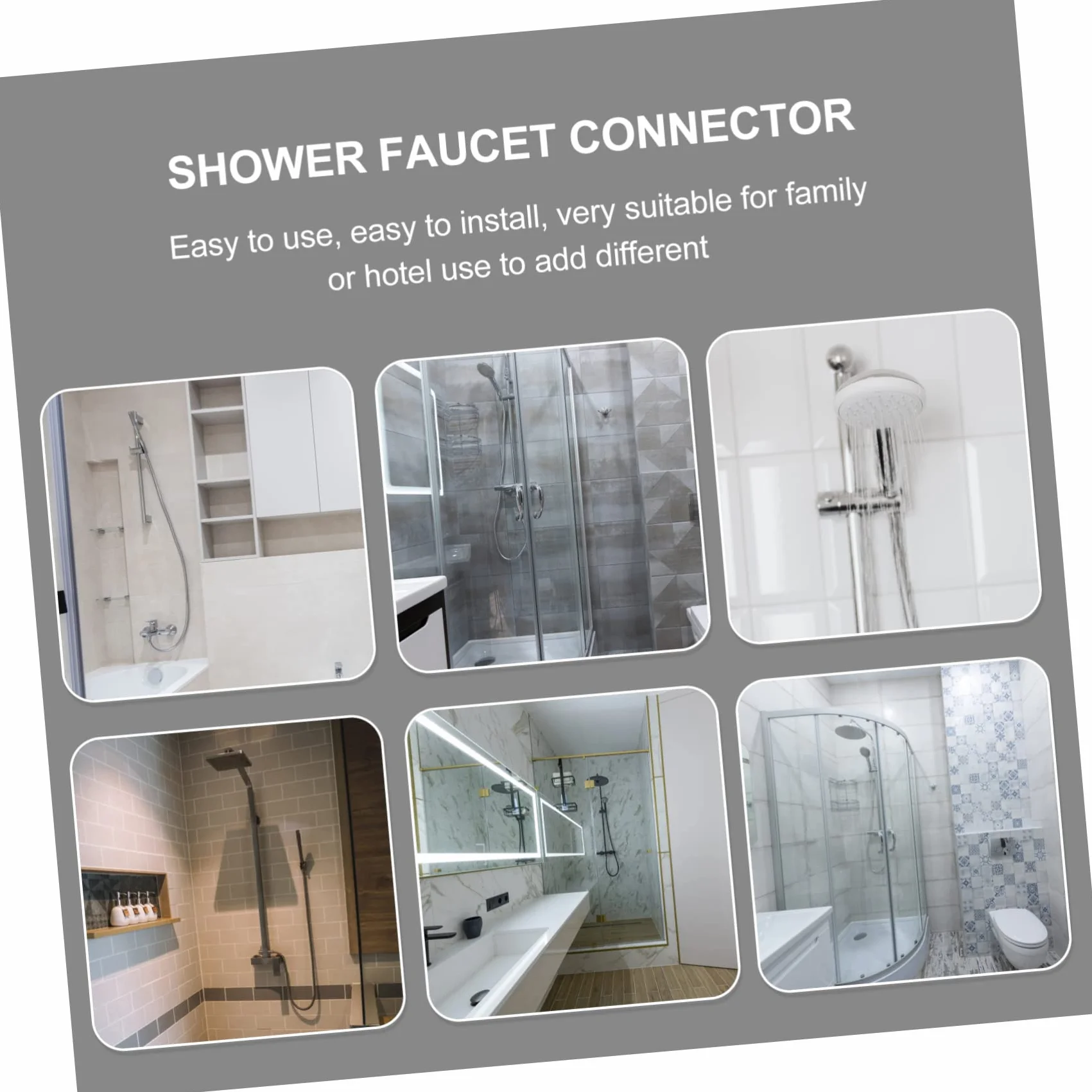 Uonlytech adaptador grifo ducha pared conector manguera montaje superficie kit instalación