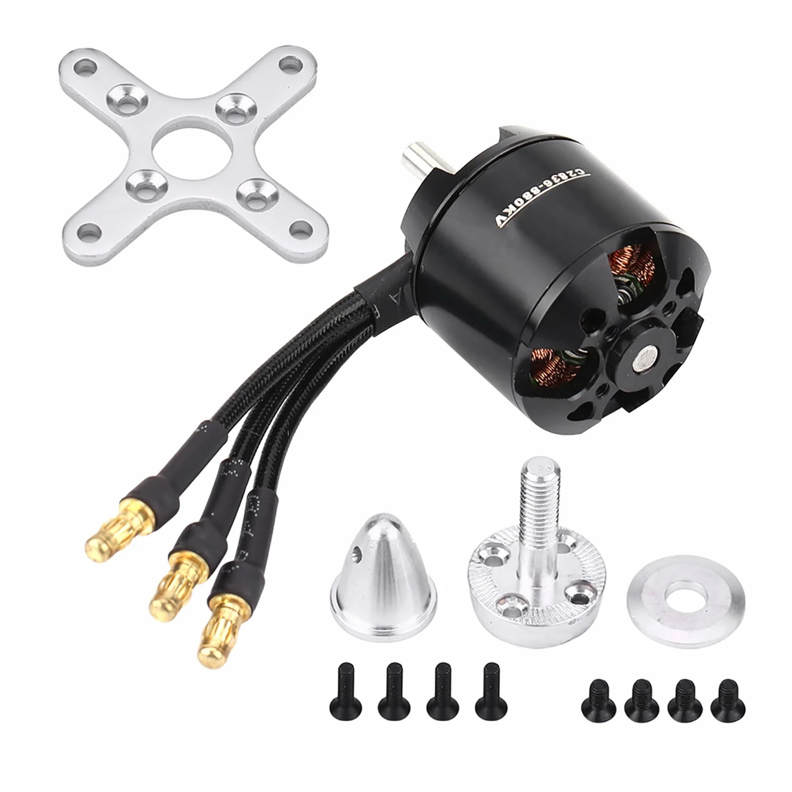 Motor de RC, Potente Motor 2216 880KV para Control Remoto, Diseño Compacto para Modelos RC, para Aviones, Drones y Coches RC