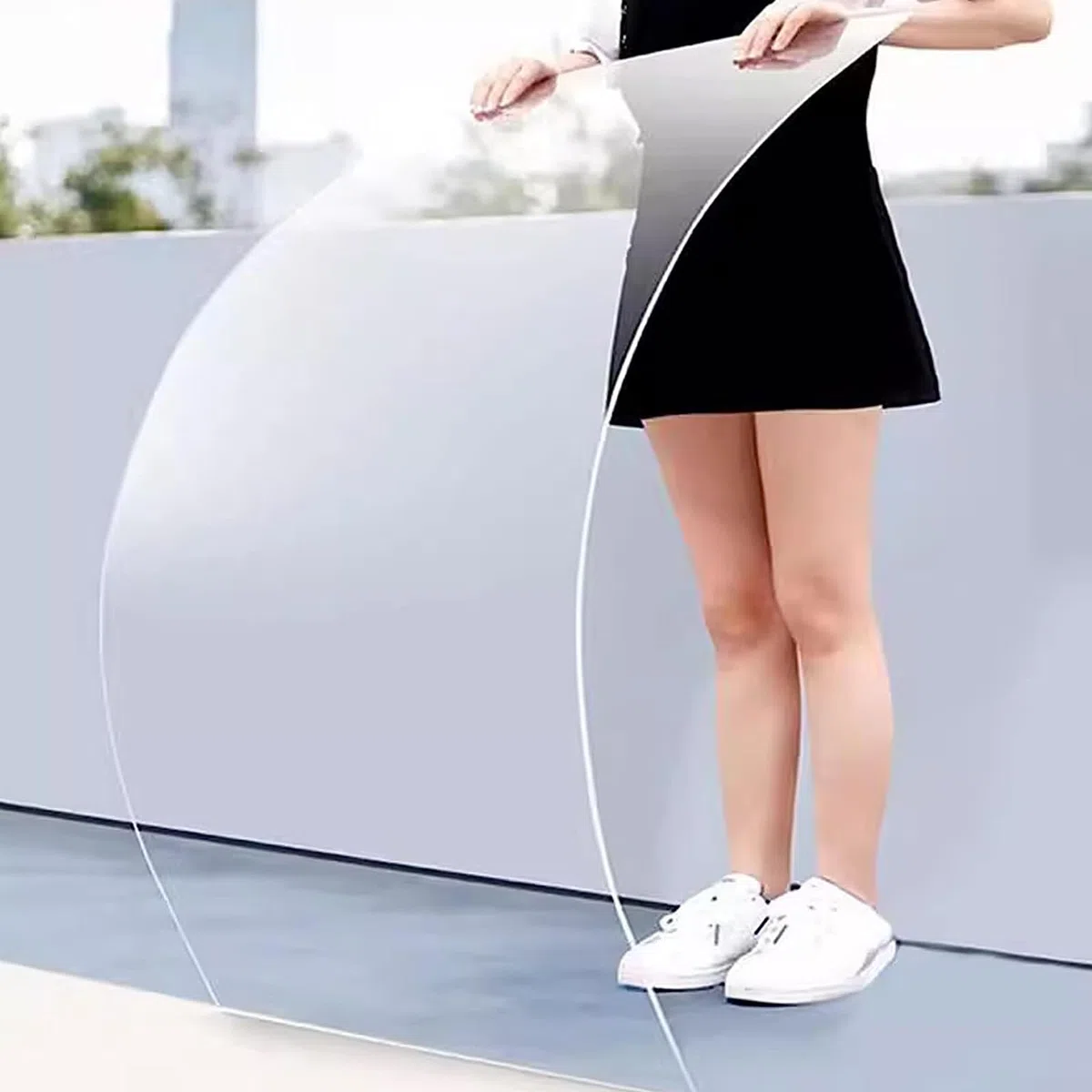 Lámina de policarbonato para Techo de cobertizo, Cubierta para marquesina, cochera, Marco frío, Impermeable, protección UV, Panel de Repuesto Duradero de 5 mm de Grosor (1 x 20 m)